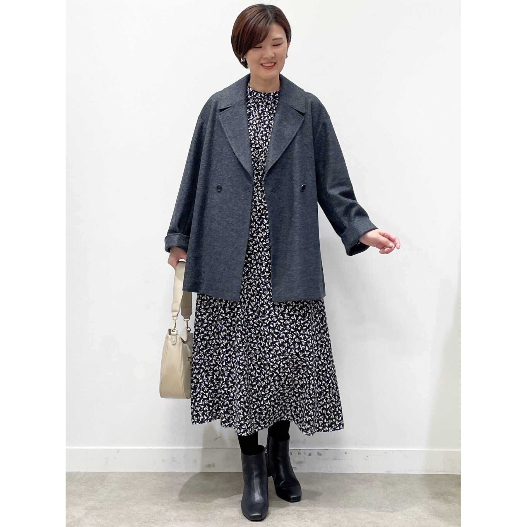 Reflect「【マシンウォッシュ可】フラワープリントワンピース」|ワンピース|