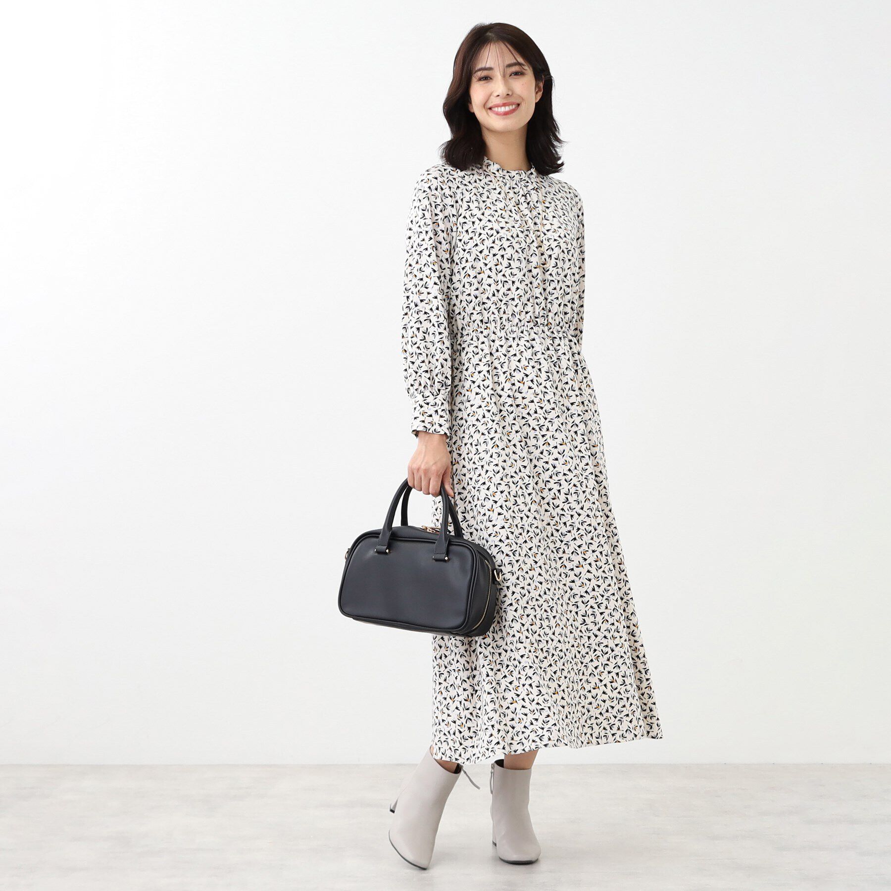 Reflect「【マシンウォッシュ可】フラワープリントワンピース」|ワンピース|