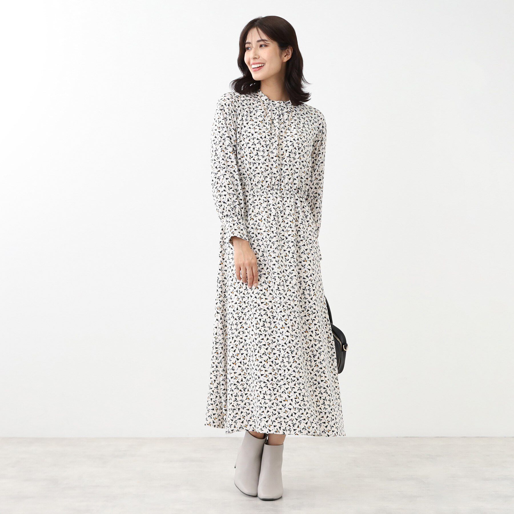 Reflect「【マシンウォッシュ可】フラワープリントワンピース」|ワンピース|