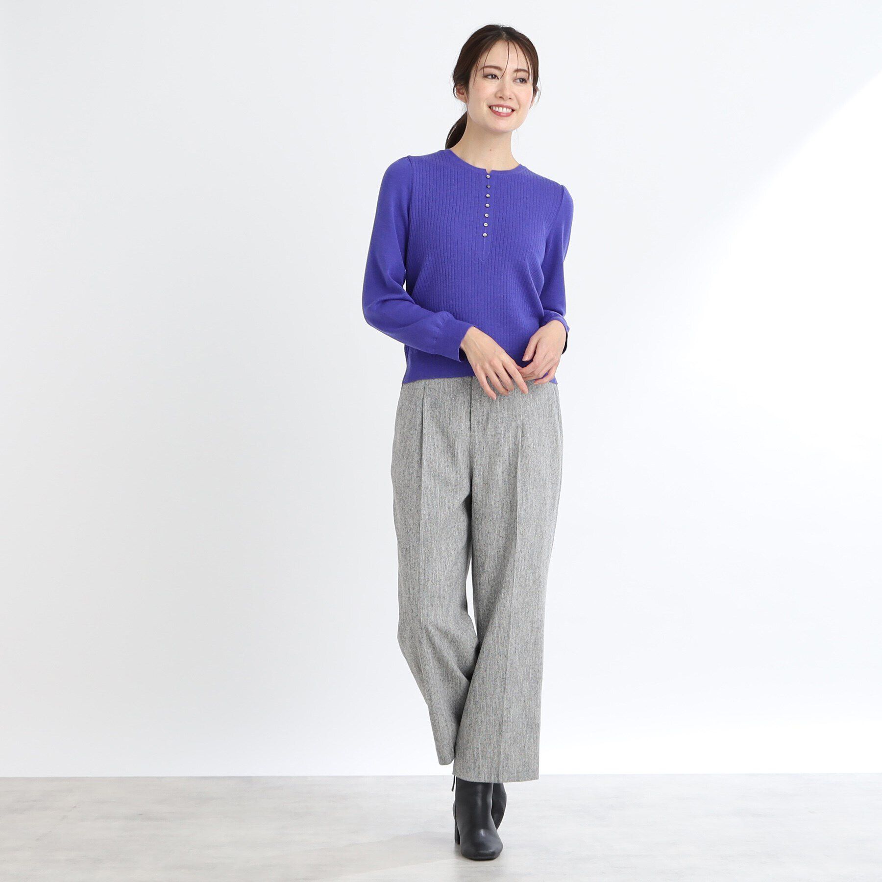 Reflect「【手洗い可／すっきり見え】ボリュームスリーブニット」|ニット・セーター|