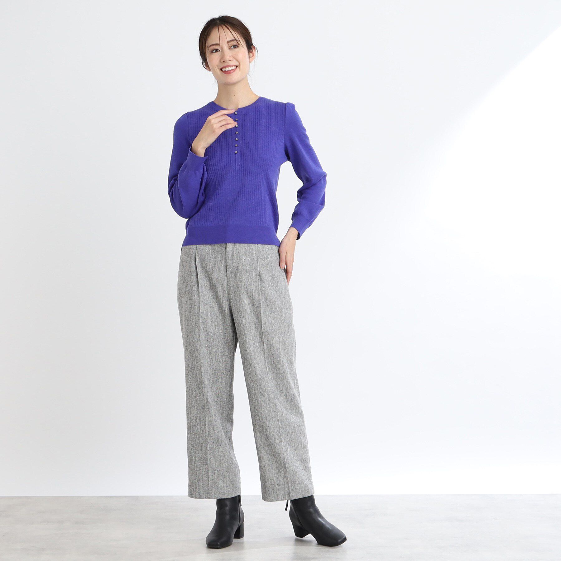 Reflect「【手洗い可／すっきり見え】ボリュームスリーブニット」|ニット・セーター|