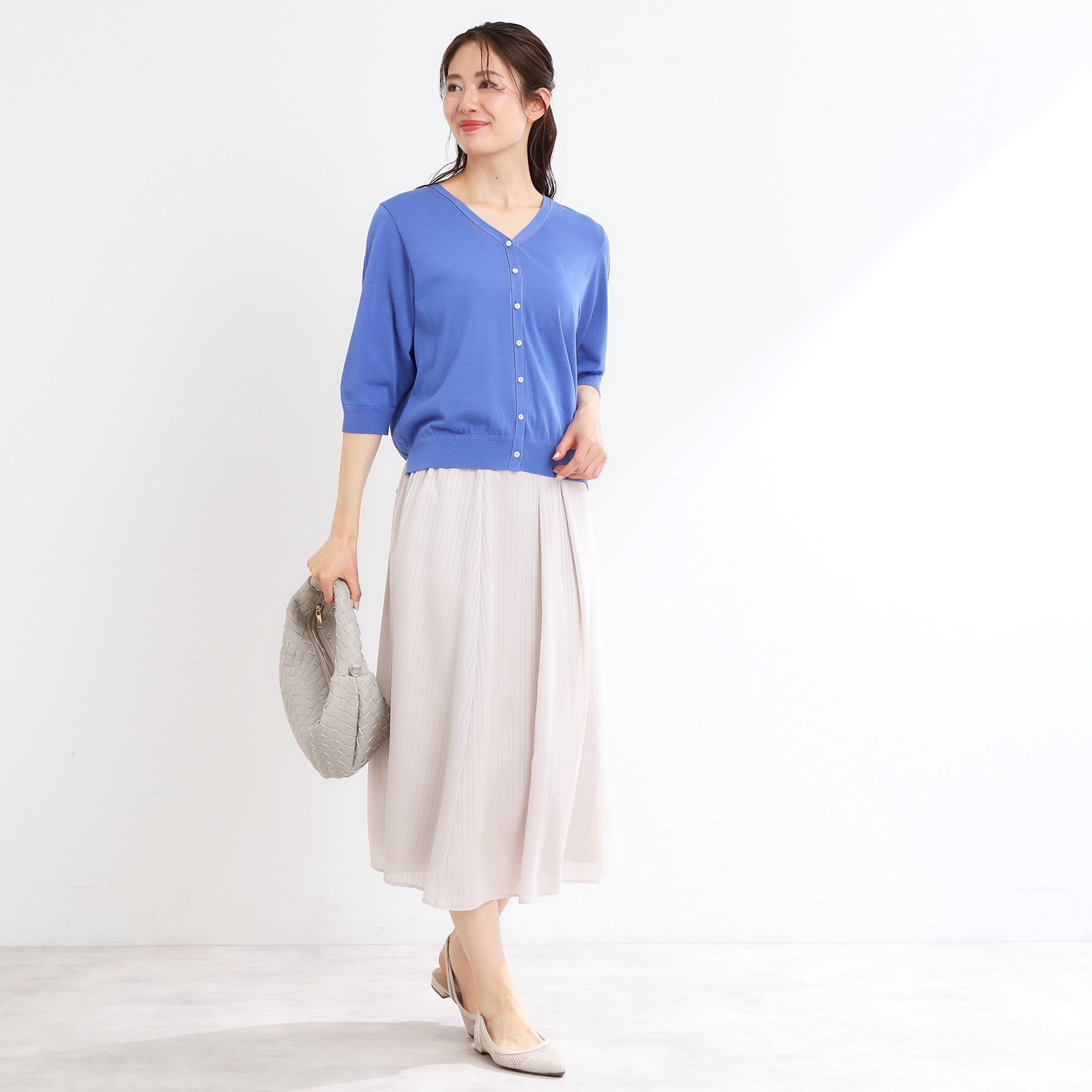 Reflect「【WEB先行カラーあり／手洗い可】六分袖カーディガン」|カーディガン|