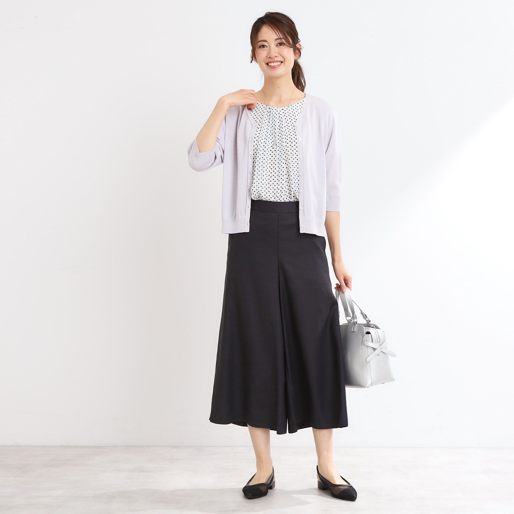 Reflect「【WEB先行カラーあり／手洗い可】六分袖カーディガン」|カーディガン|