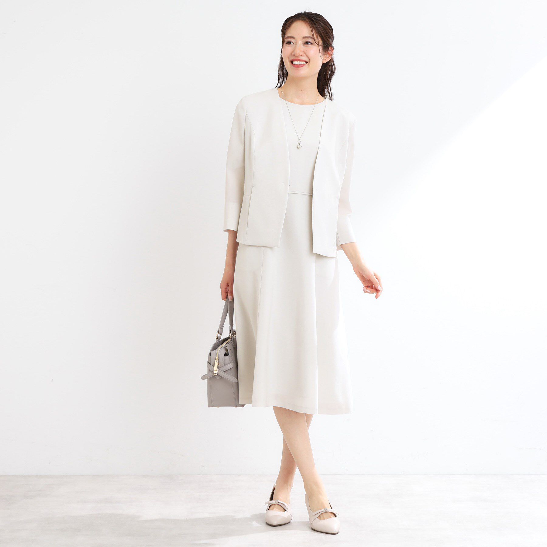 Reflect「【接触冷感／洗える／吸水速乾／夏のオケージョンに／セットアップ可】ノーカラージャケット」|ノーカラージャケット|