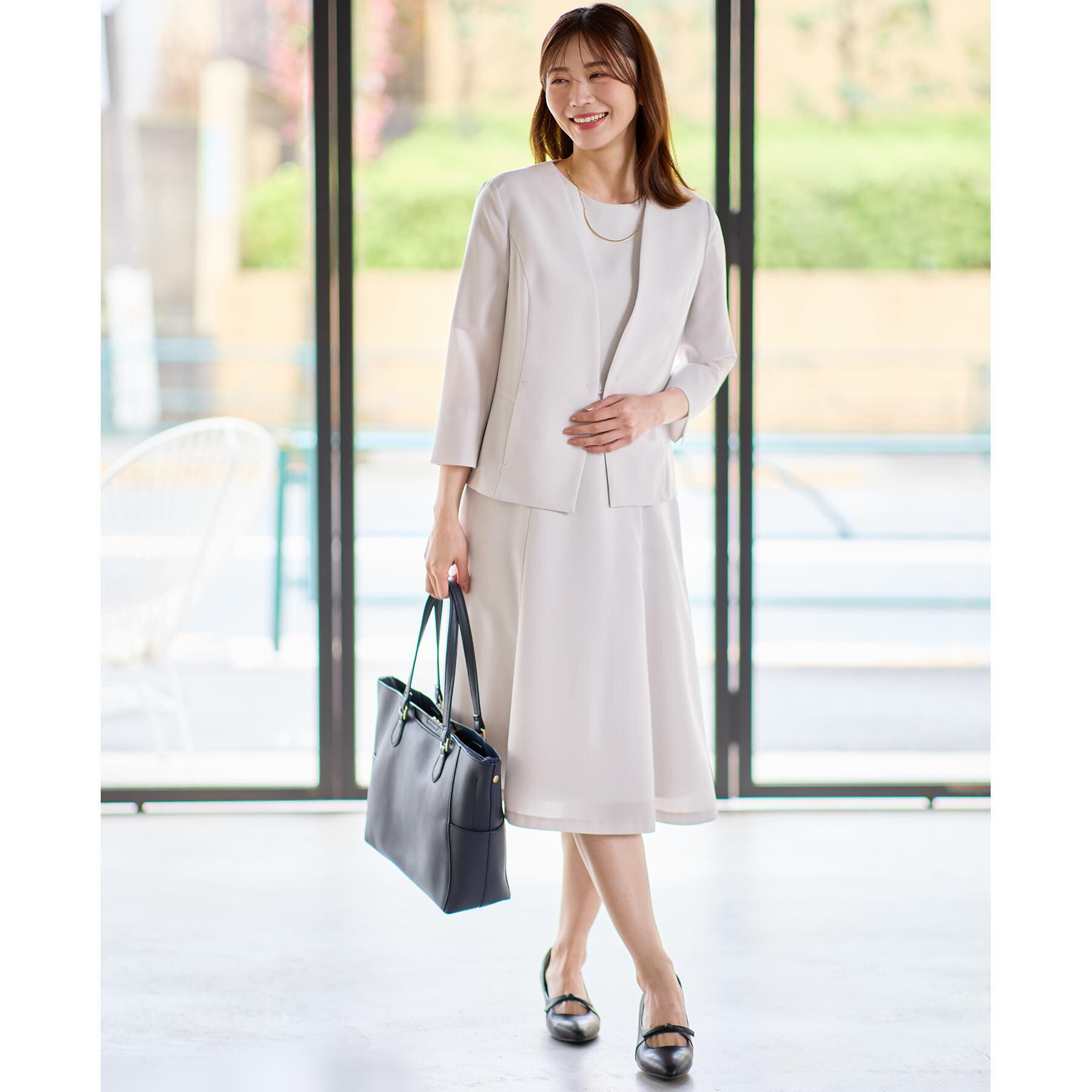 Reflect「【洗える／オケージョンに／セットアップ可】ベーシックワンピース」|ワンピース|