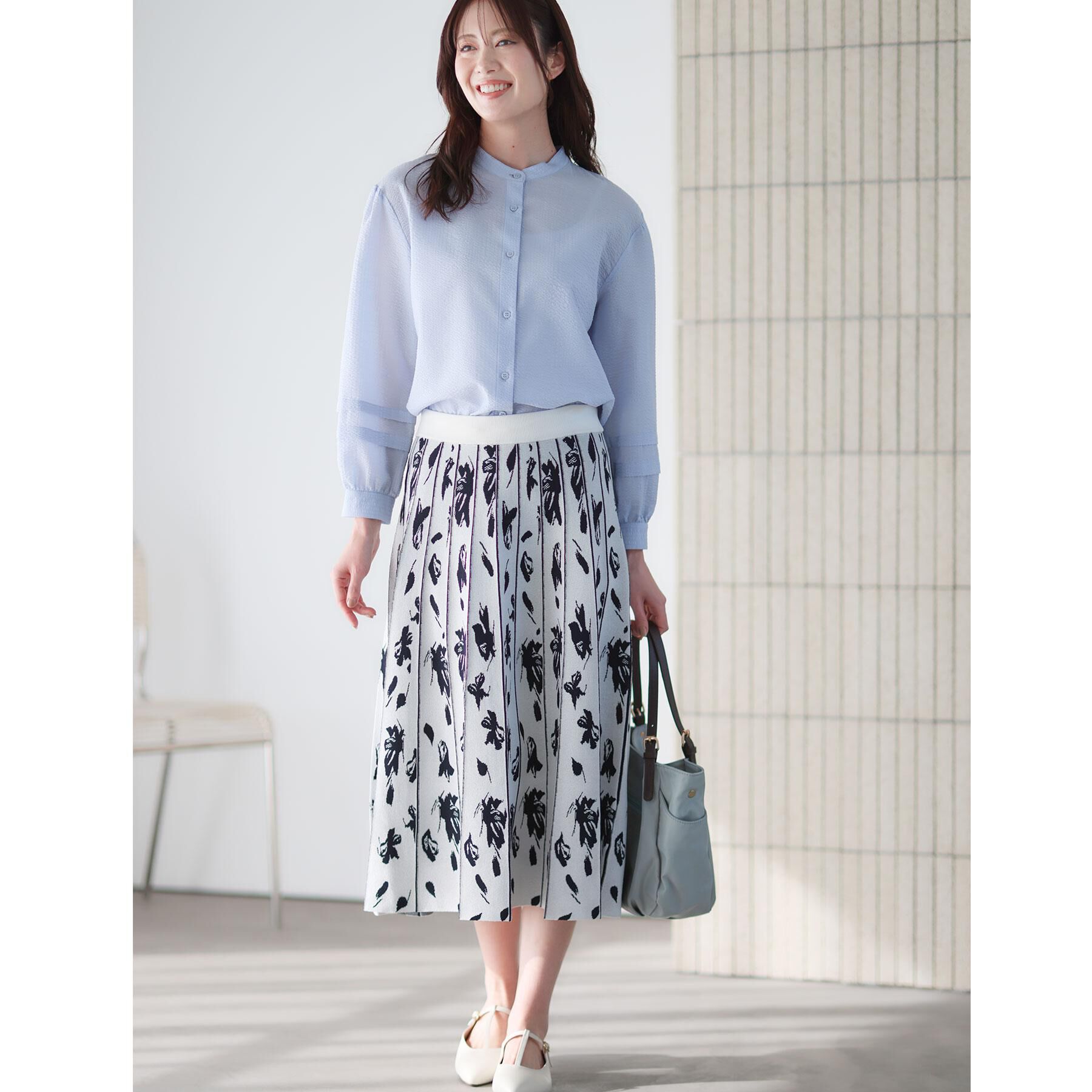 Reflect「【ゆったり着られる◎】バンドカラーシャツブラウス」|シャツ・ブラウス|