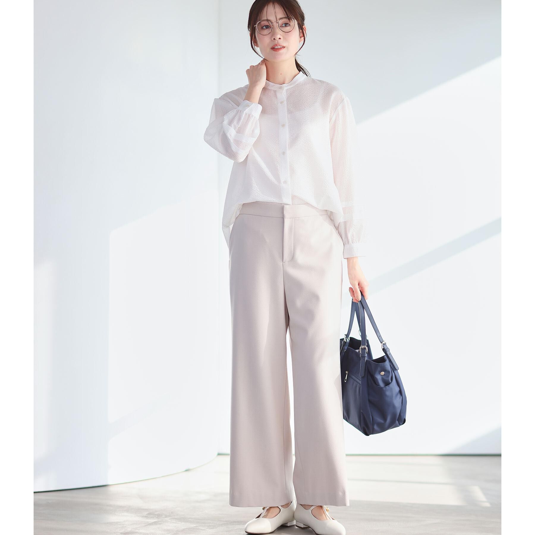 Reflect「【ゆったり着られる◎】バンドカラーシャツブラウス」|シャツ・ブラウス|