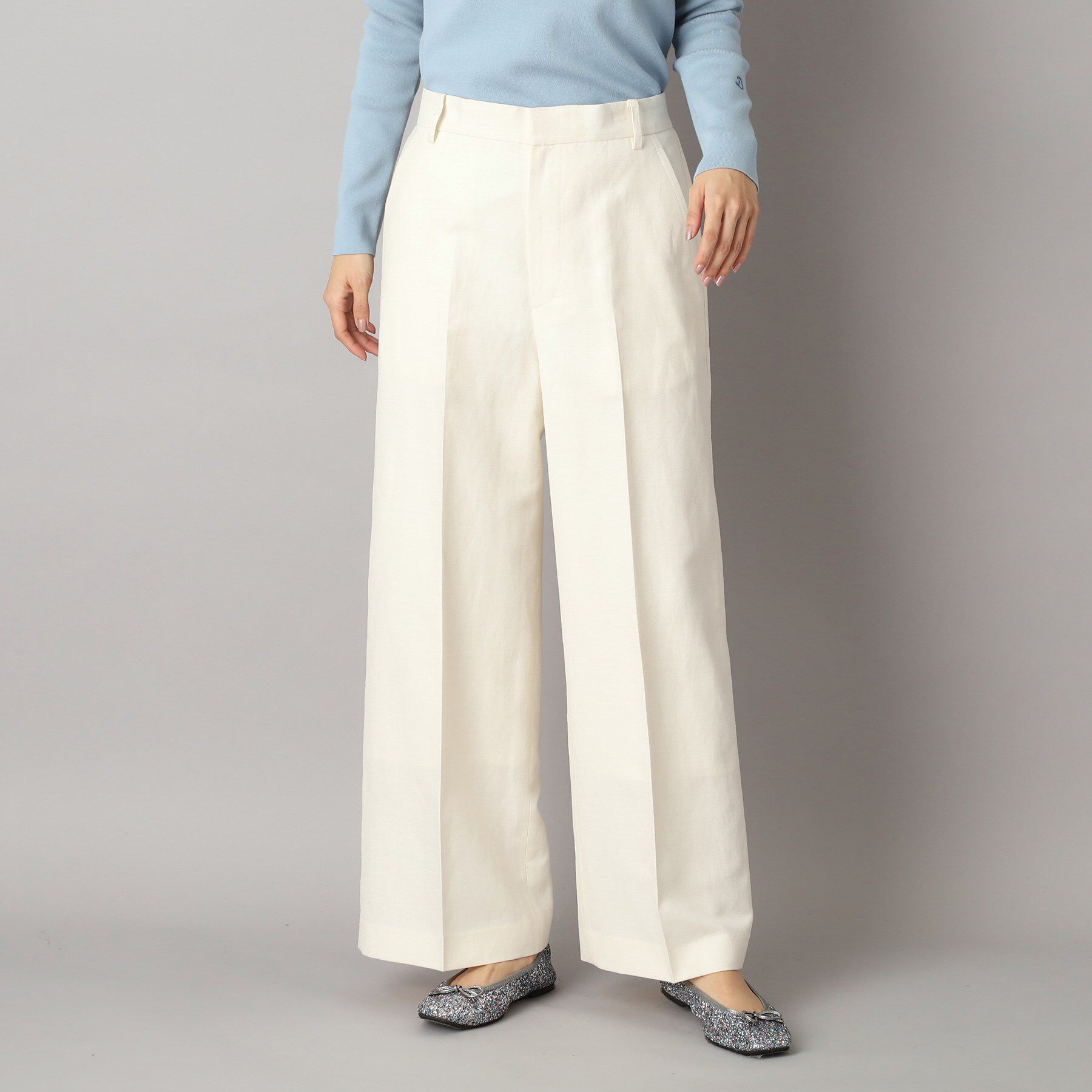 DRESSTERIOR「【美シルエット／洗える】リネンブレンドワイドパンツ」|その他|