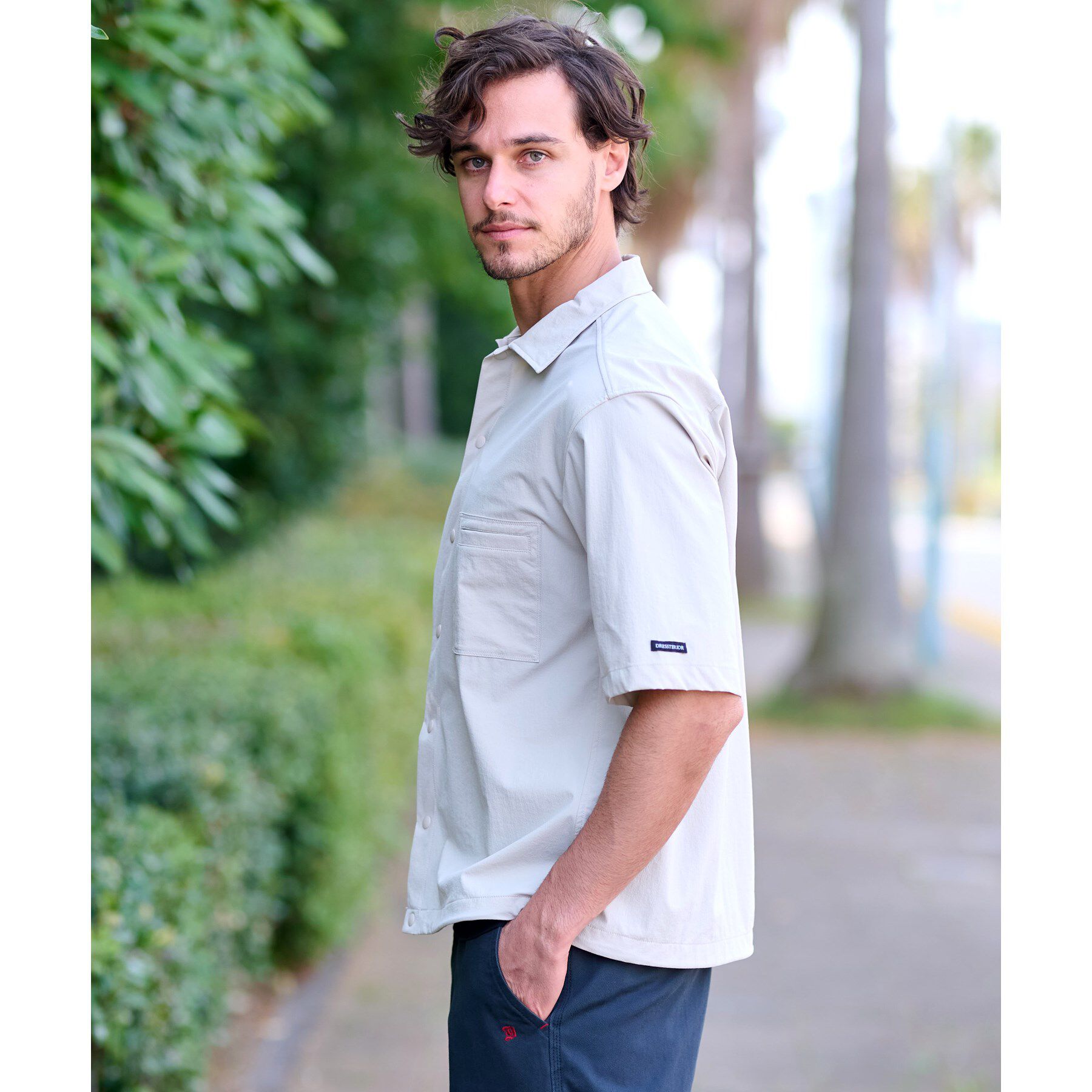 DRESSTERIOR「【セットアップ可】ライトクロス 2WAYストレッチシャツ」|シャツ・ブラウス|