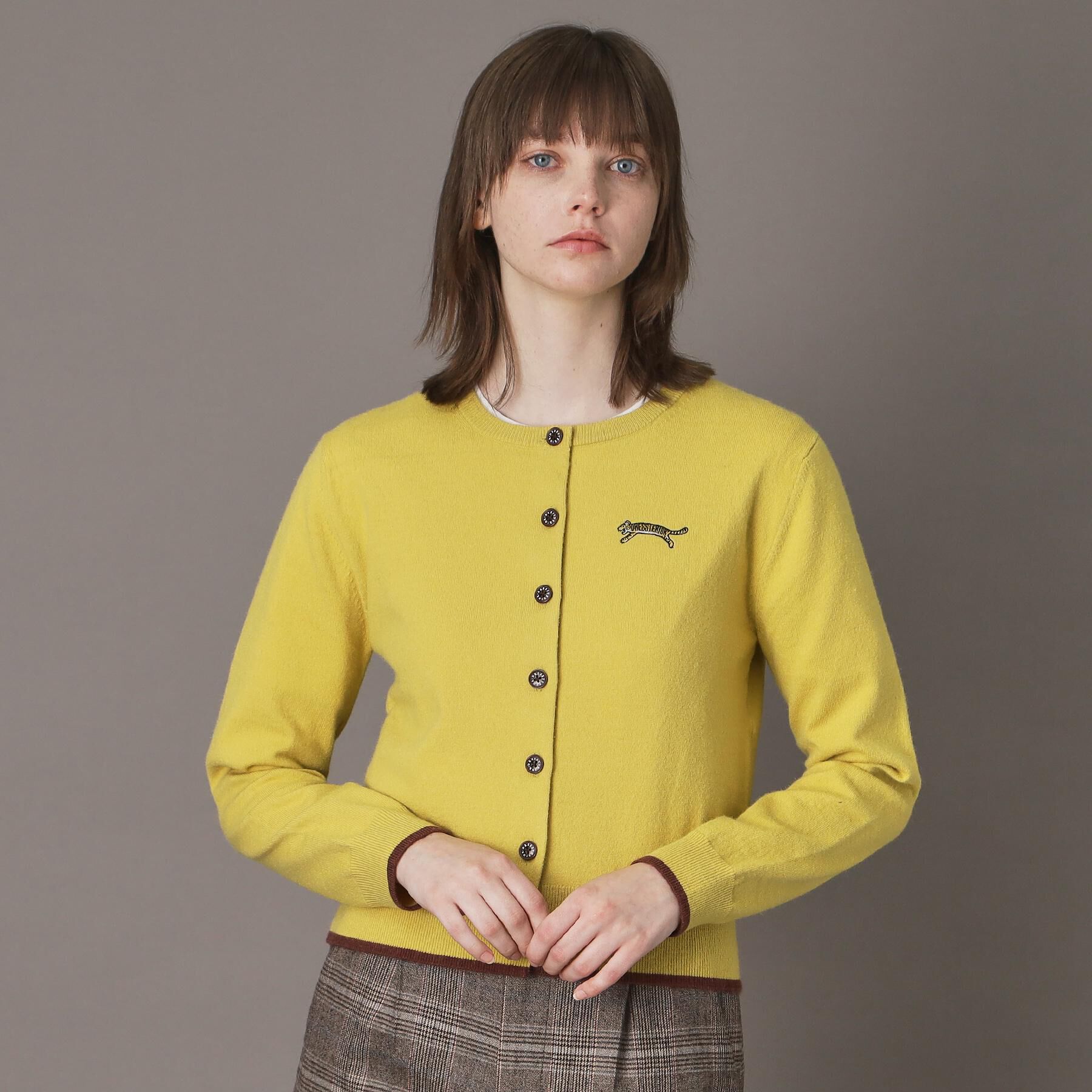 DRESSTERIOR「【CLASSY．12月号掲載】タイガーエンブロイダリークルーネックカーディガン」|カーディガン|