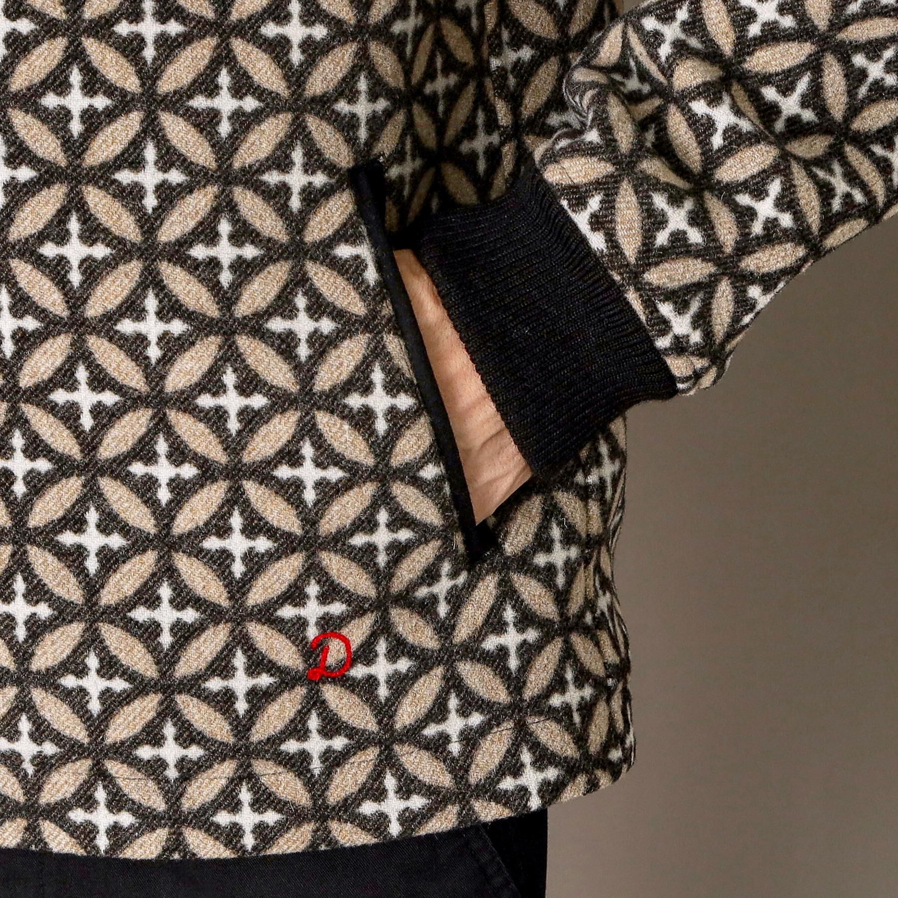 DRESSTERIOR「オーバーラップサークル ウールジャカードパーカー」|ブルゾン・スタジャン|