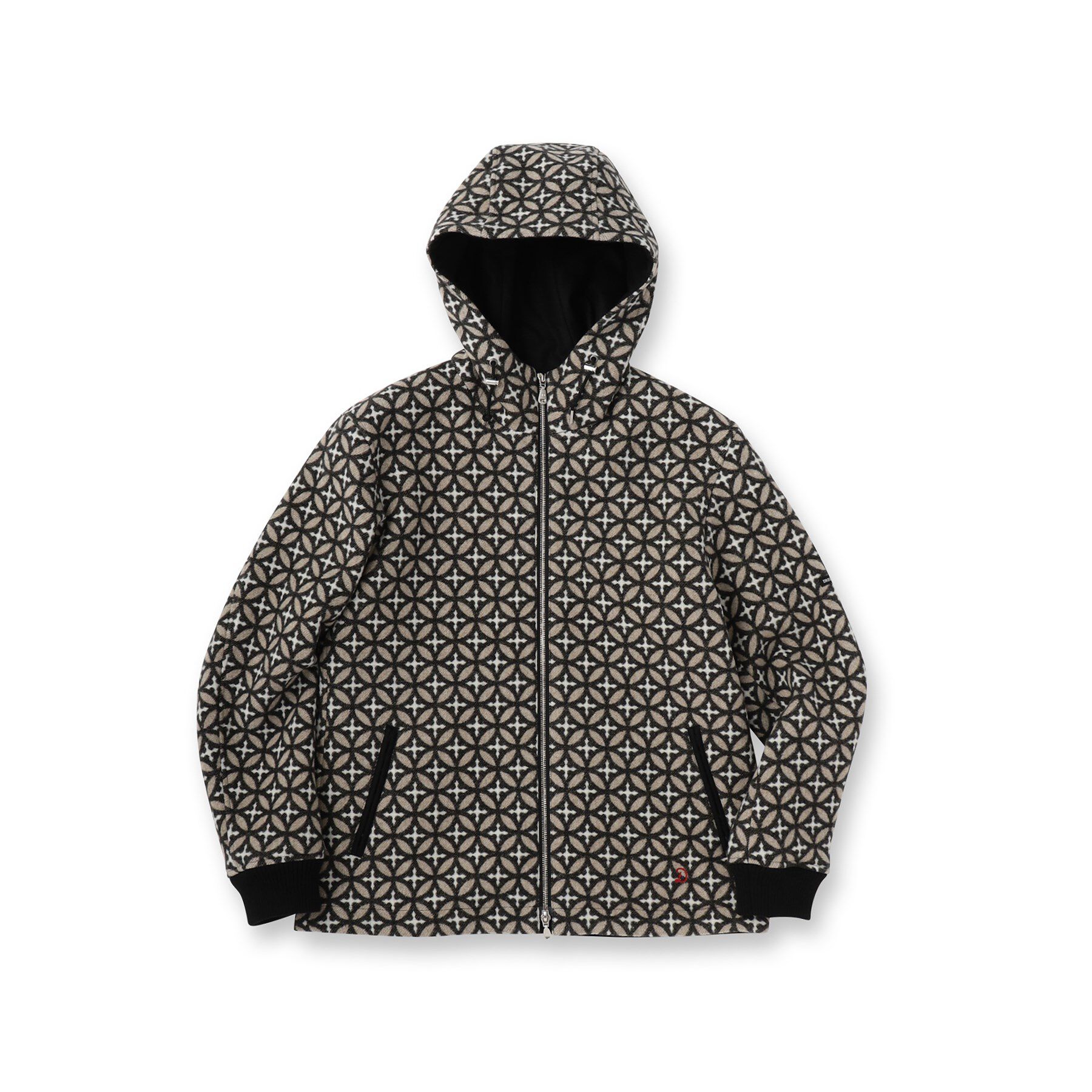 DRESSTERIOR「オーバーラップサークル ウールジャカードパーカー」|ブルゾン・スタジャン|