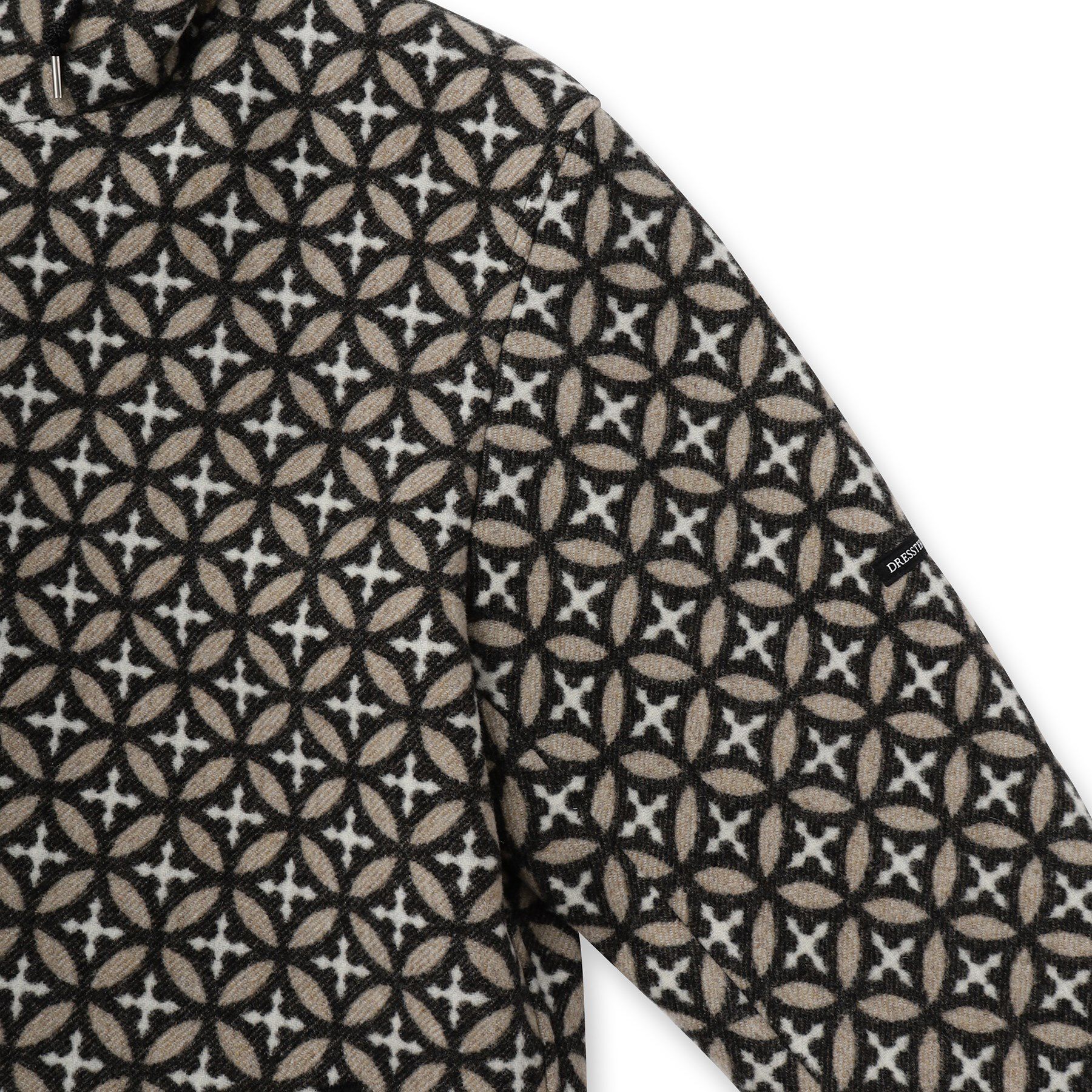 DRESSTERIOR「オーバーラップサークル ウールジャカードパーカー」|ブルゾン・スタジャン|