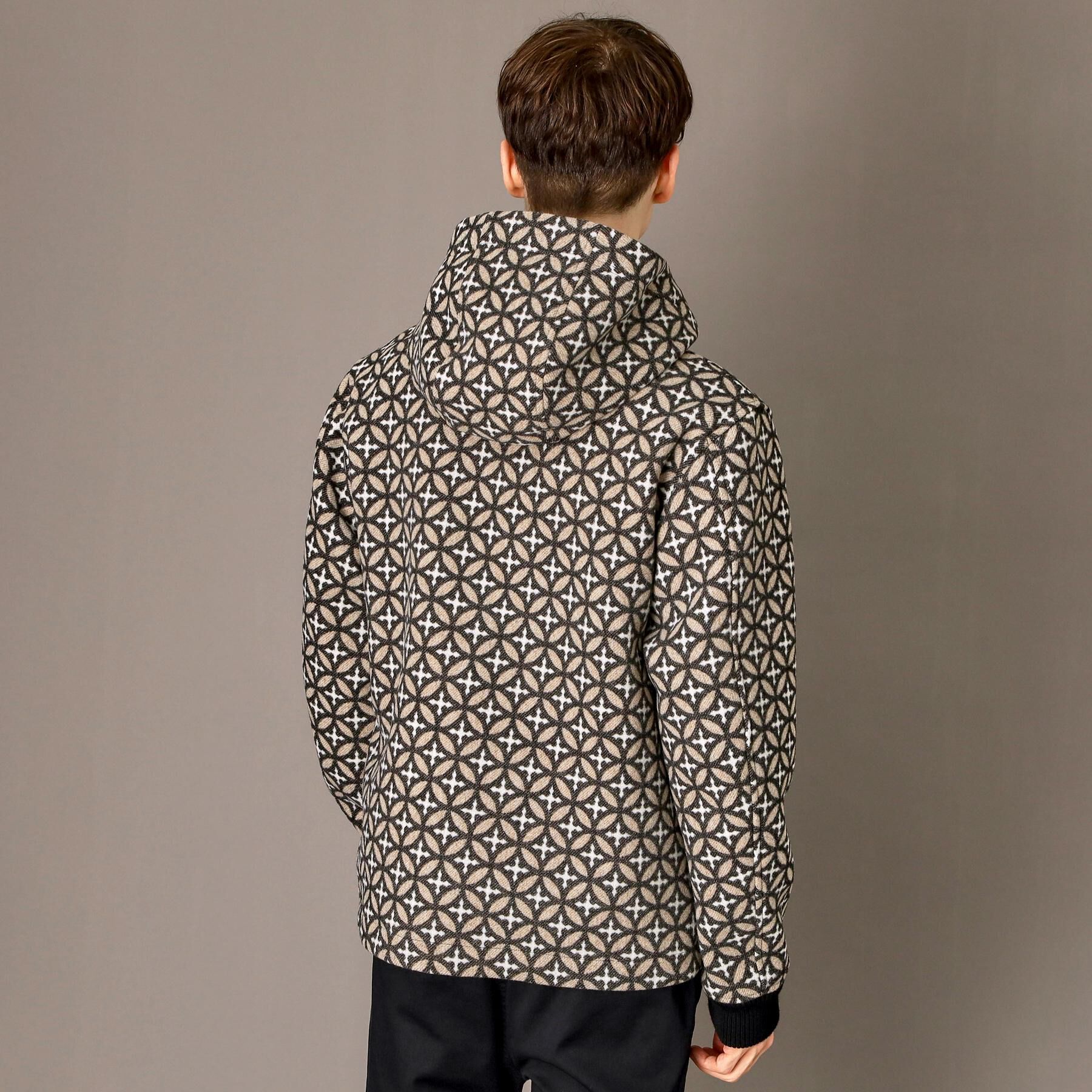 DRESSTERIOR「オーバーラップサークル ウールジャカードパーカー」|ブルゾン・スタジャン|