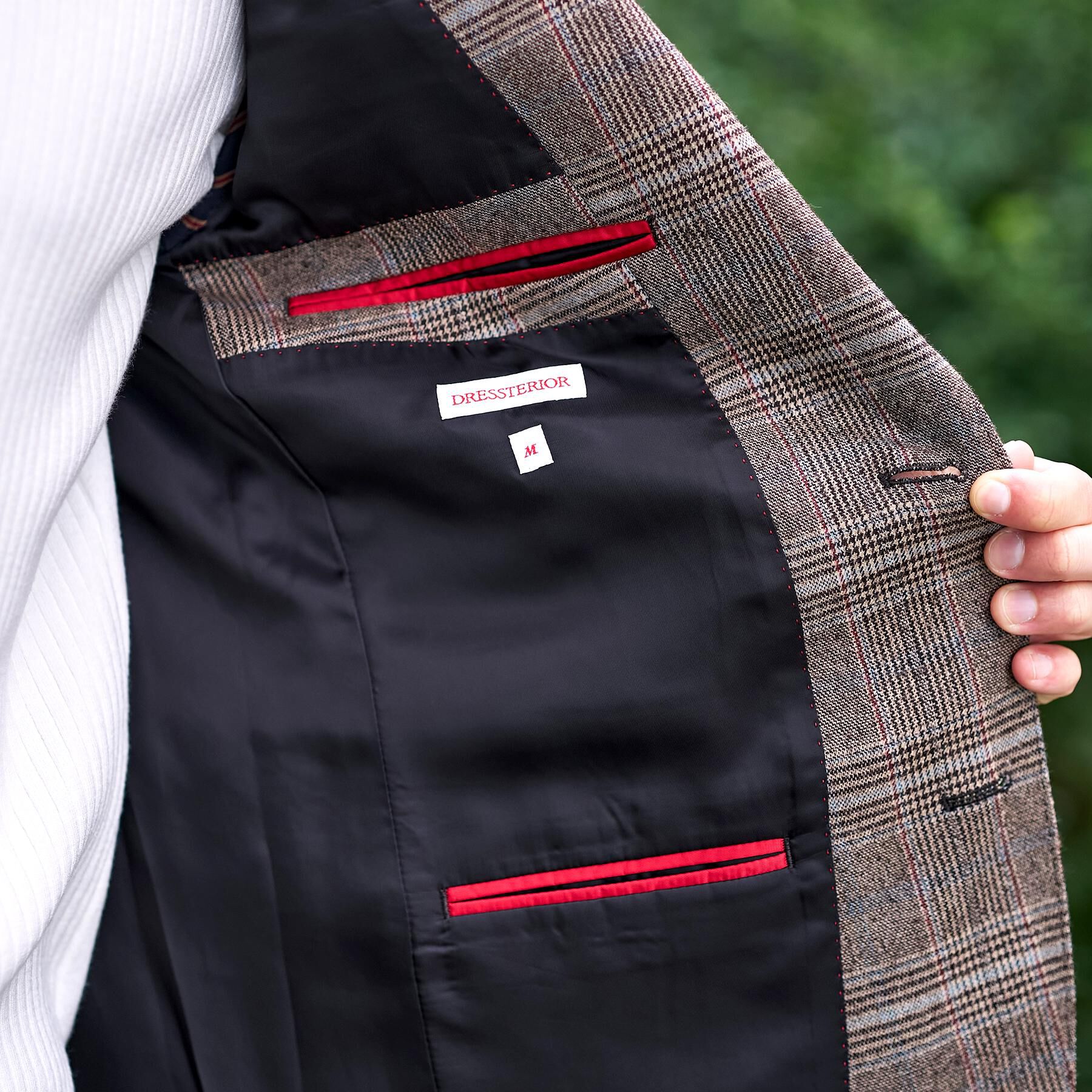 DRESSTERIOR「【セットアップ可】ヨーロピアン グレンチェックジャケット」|テーラードジャケット|