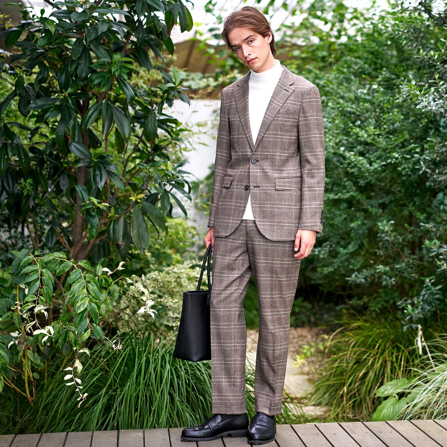 DRESSTERIOR「【セットアップ可】ヨーロピアン グレンチェックジャケット」|テーラードジャケット|