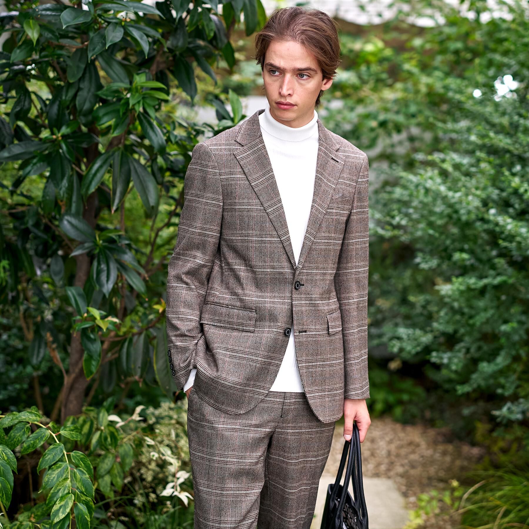 DRESSTERIOR「【セットアップ可】ヨーロピアン グレンチェックジャケット」|テーラードジャケット|