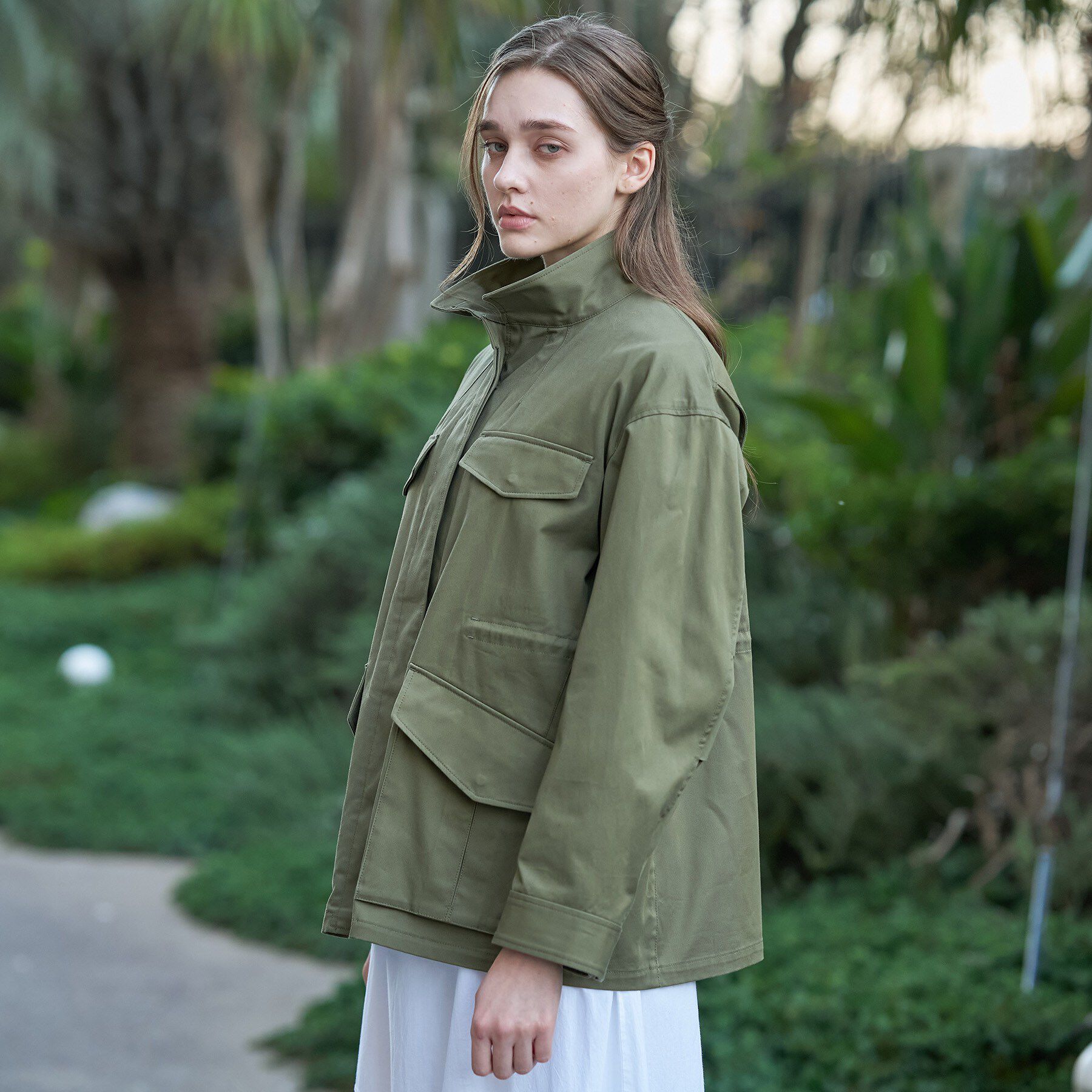 DRESSTERIOR「コンパクトコットンミリタリーブルゾン」|ブルゾン・スタジャン|