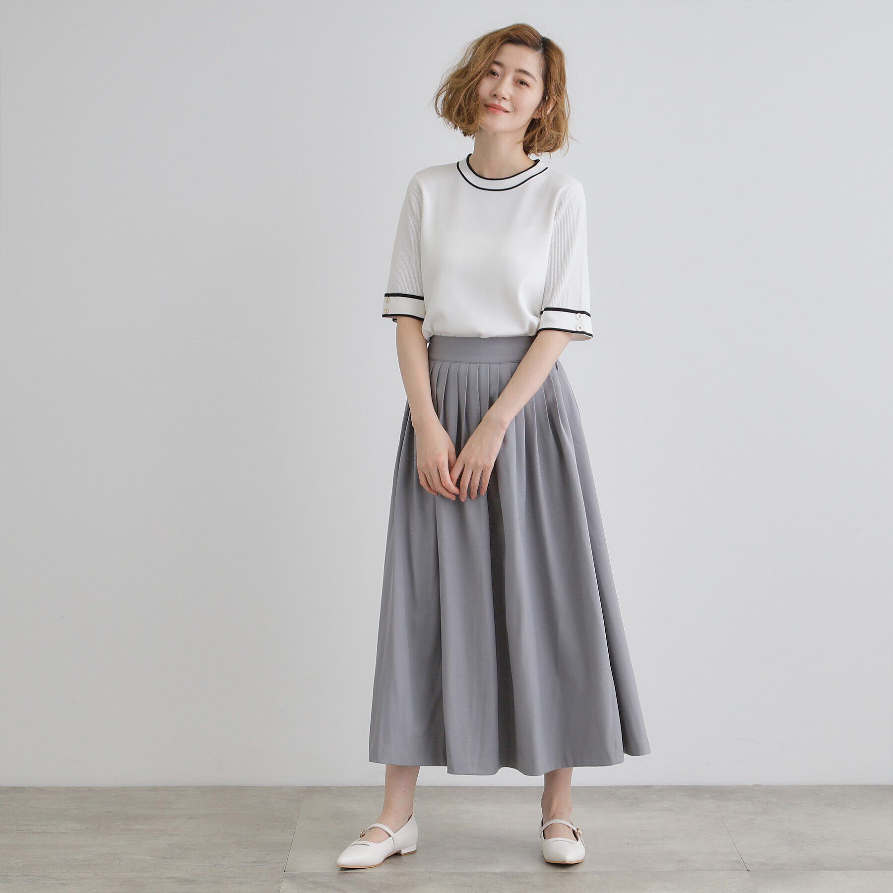 grove「【ひんやり多機能】やわらかドライタッチワイドスリーブプルオーバー」|ニット・セーター|