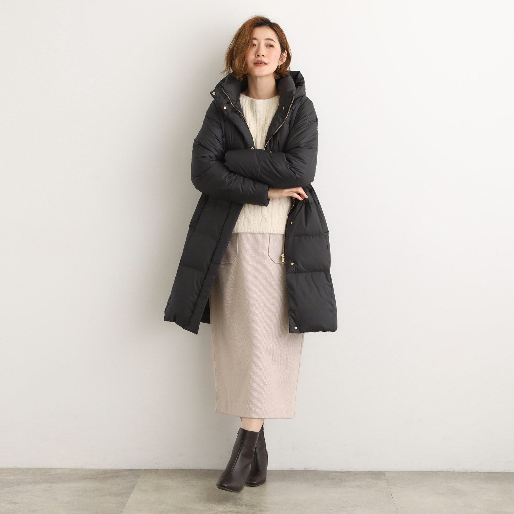 grove「【名品アウター/800FP・多機能】つつまれダウンロング」|ダウン|