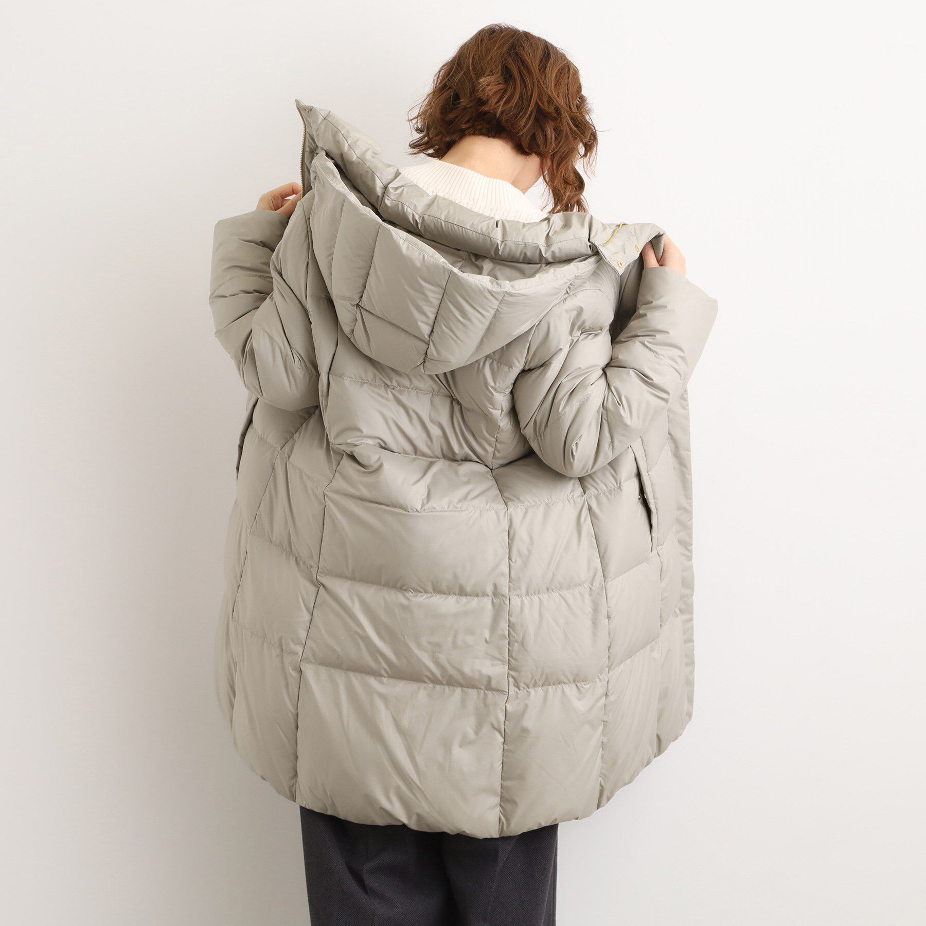 grove「【名品アウター/800FP・多機能】つつまれダウンロング」|ダウン|