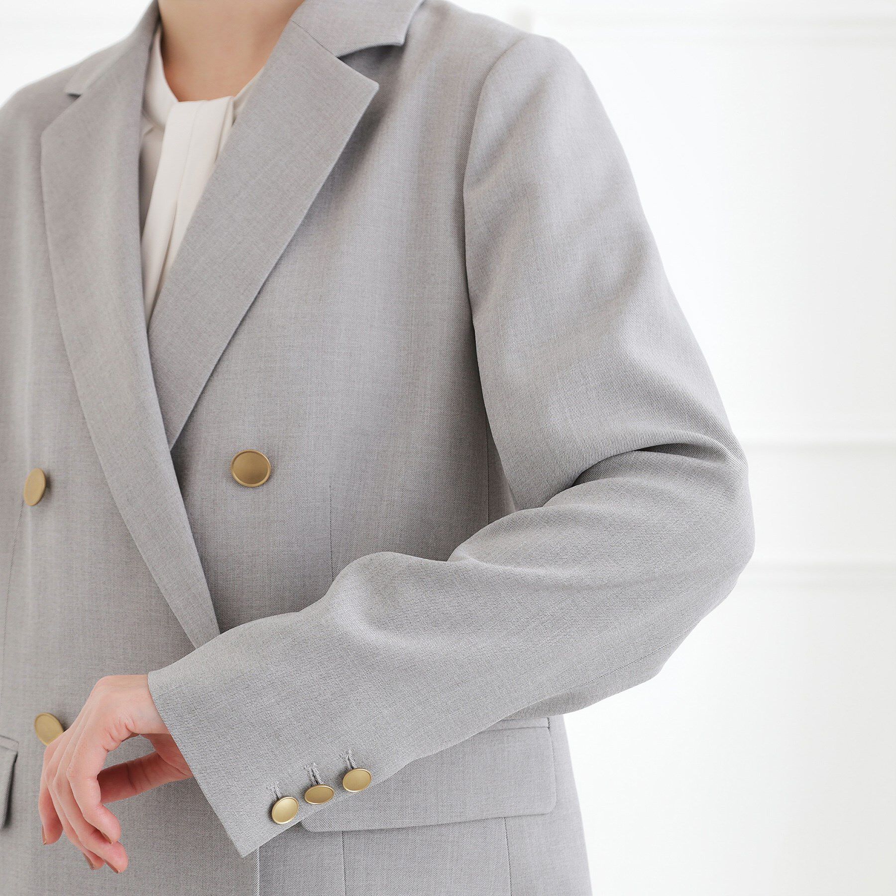 grove「【マシンウォッシュ/防シワ】ダブルテーラードジャケット【着回しカセット】」|テーラードジャケット|