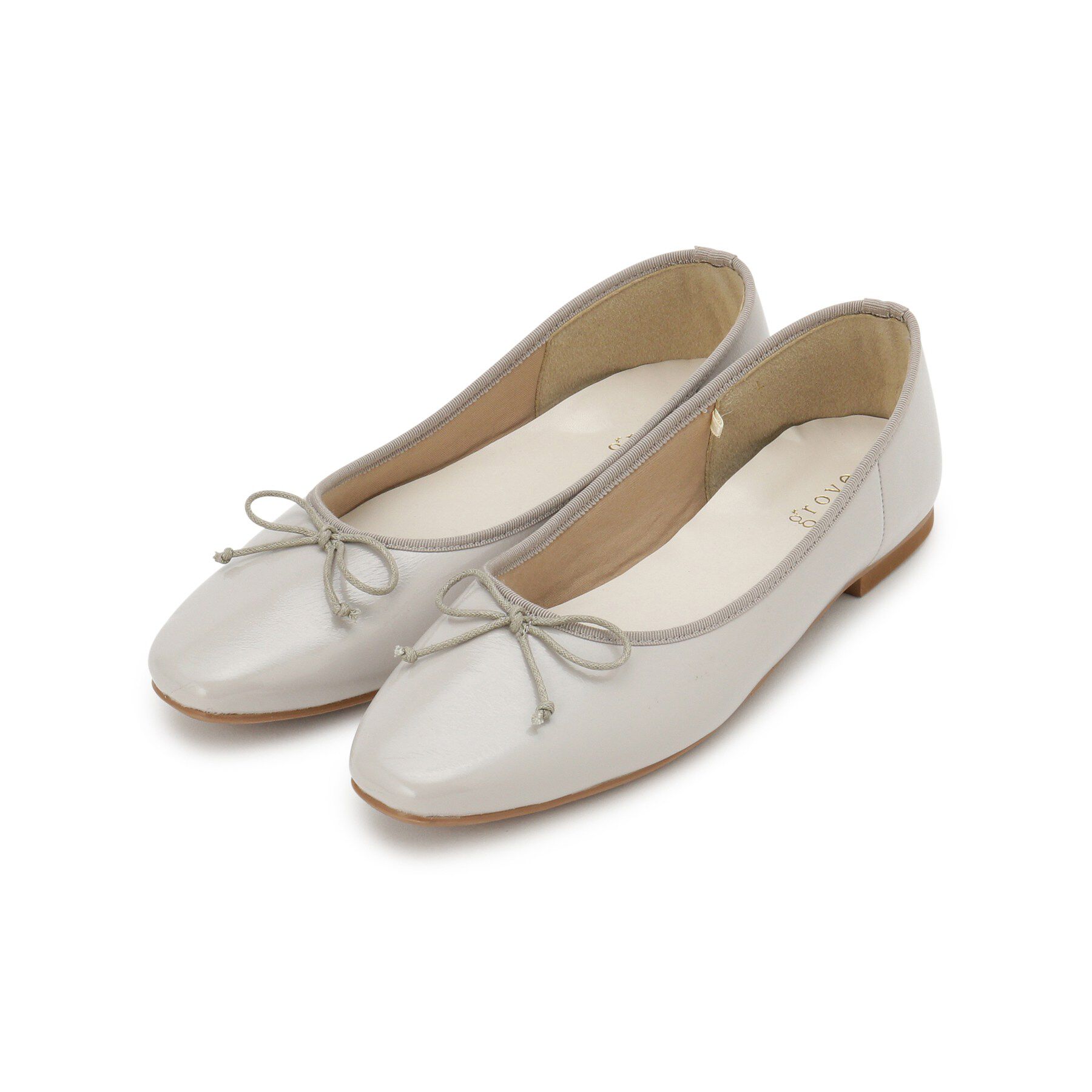grove「【人間工学】つつまれフィットバレエシューズ」|その他|エナメルベージュ(1