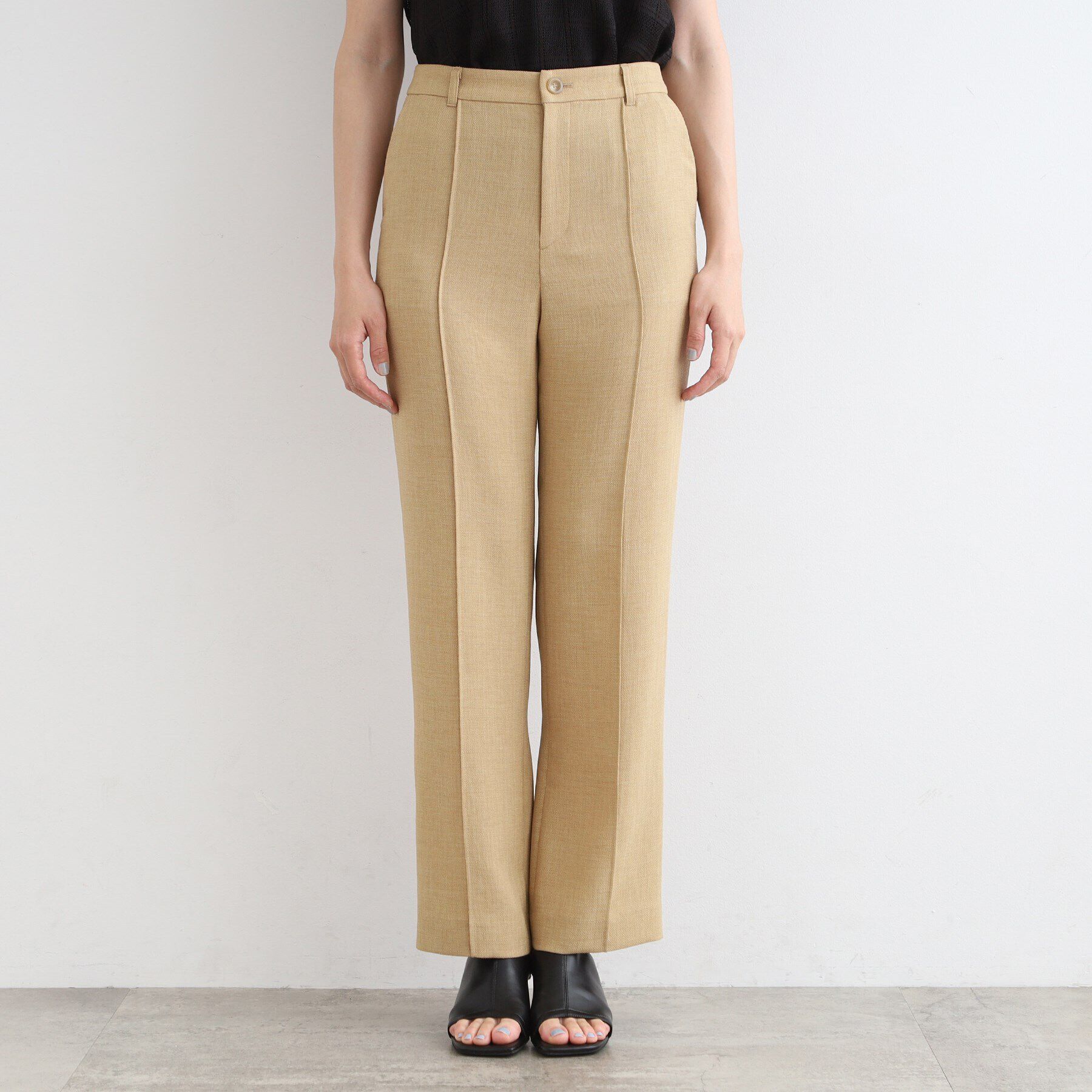 INDIVI「【洗える／日本製／SETUP可能】トリアセテート混ワイドパンツ」|その他|