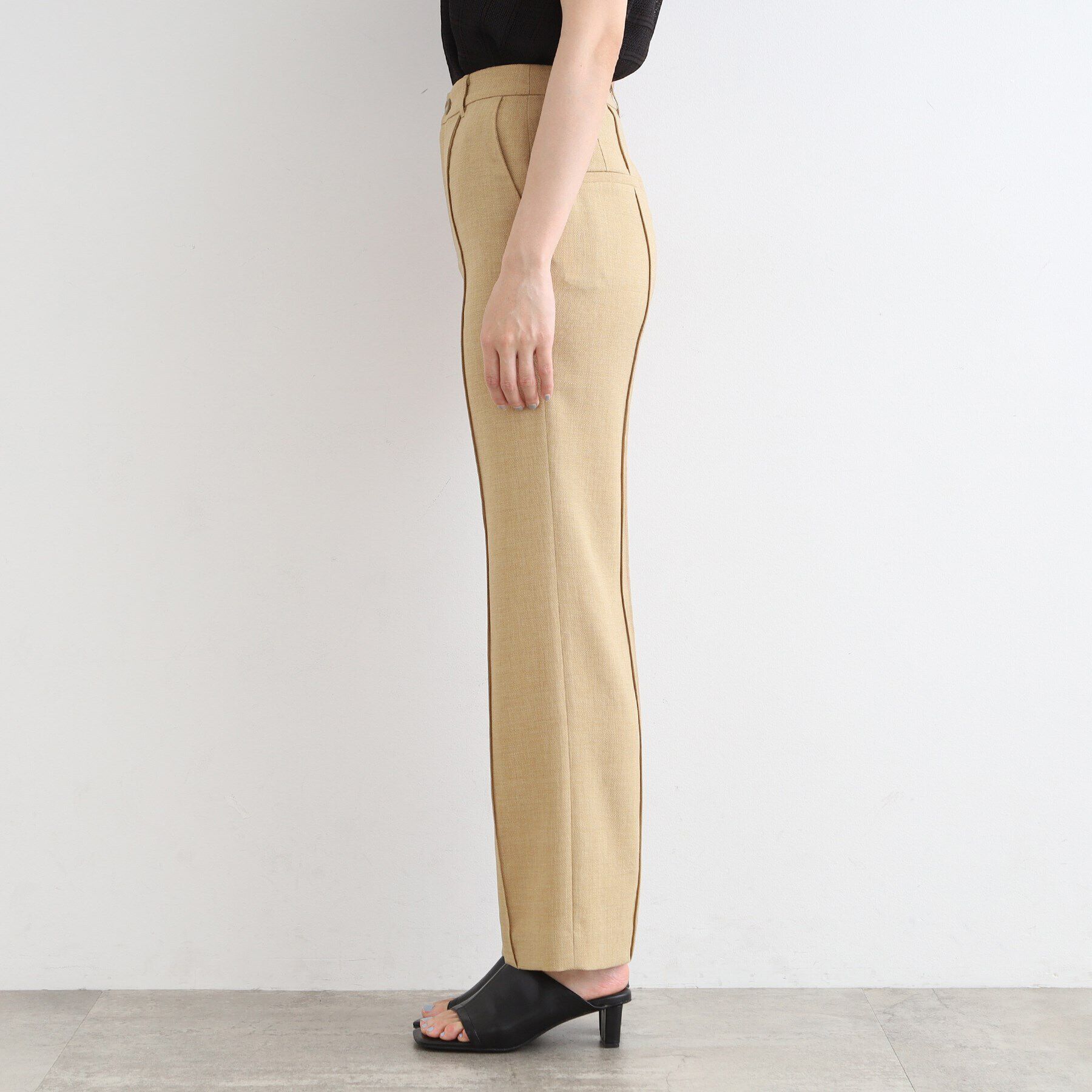 INDIVI「【洗える／日本製／SETUP可能】トリアセテート混ワイドパンツ」|その他|