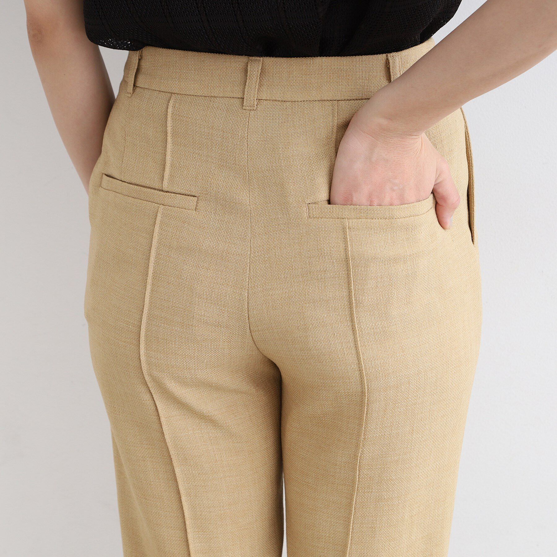 INDIVI「【洗える／日本製／SETUP可能】トリアセテート混ワイドパンツ」|その他|