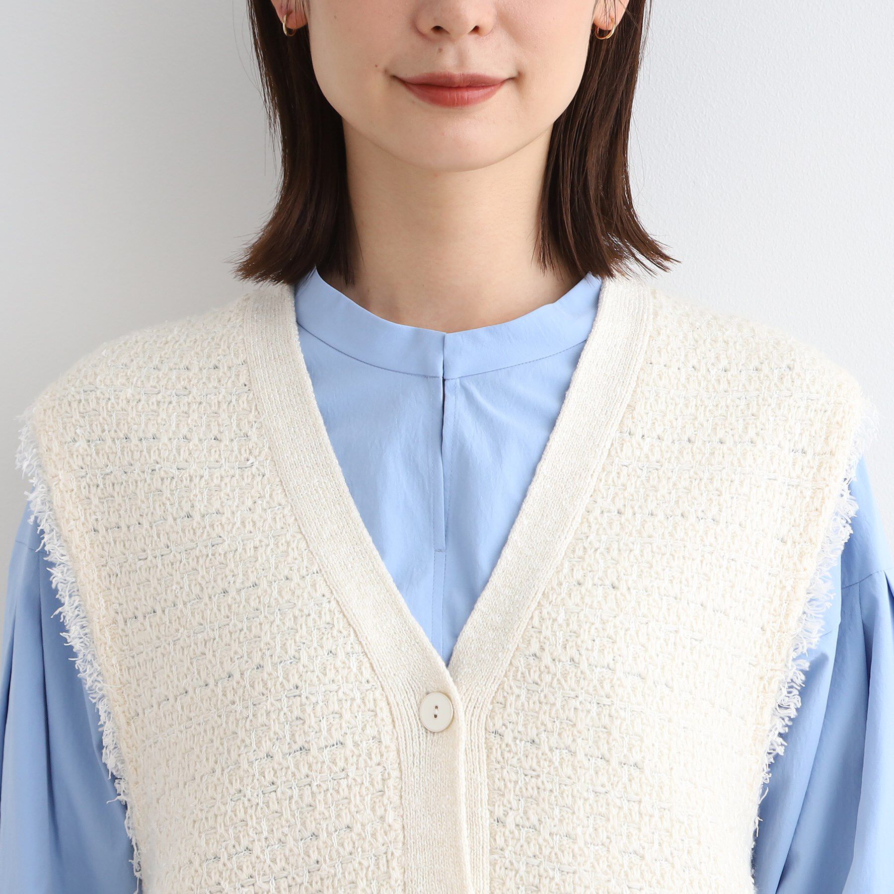 INDIVI「【トレンド】ツィードジレニット」|ベスト・ジレ|