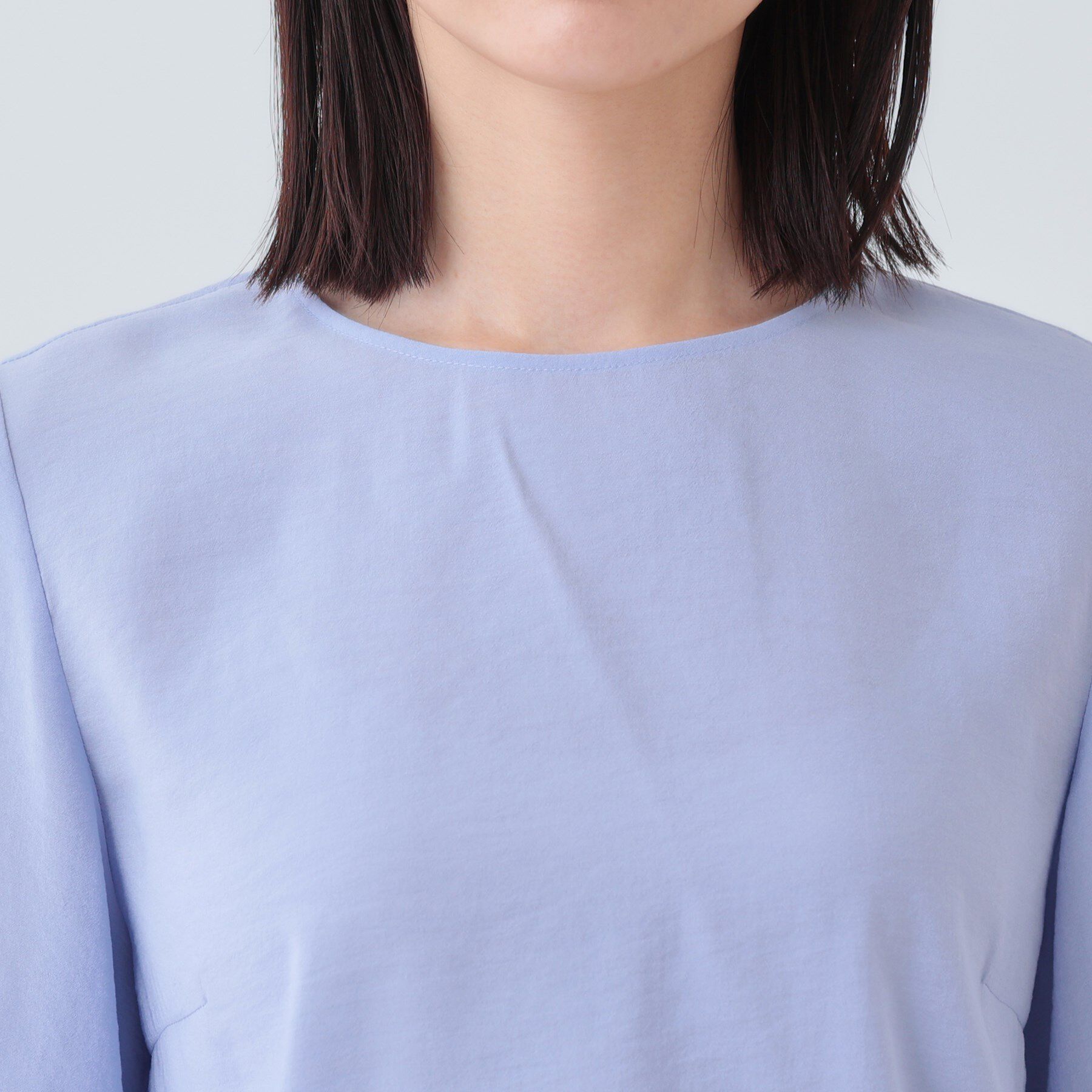 INDIVI「【洗える／SETUP可能】袖コンシャスシアーブラウス」|シャツ・ブラウス|