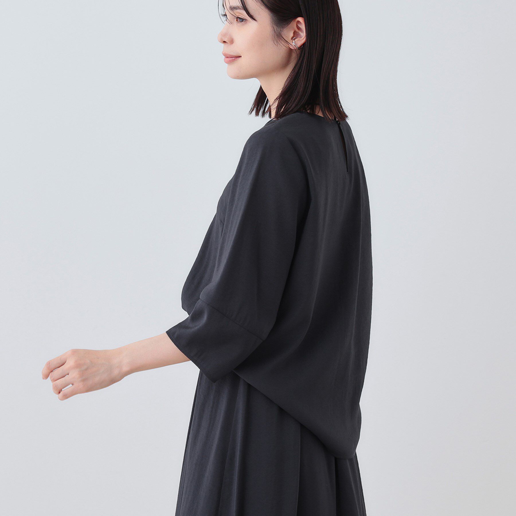 INDIVI「【洗える／SETUP可能】袖コンシャスシアーブラウス」|シャツ・ブラウス|