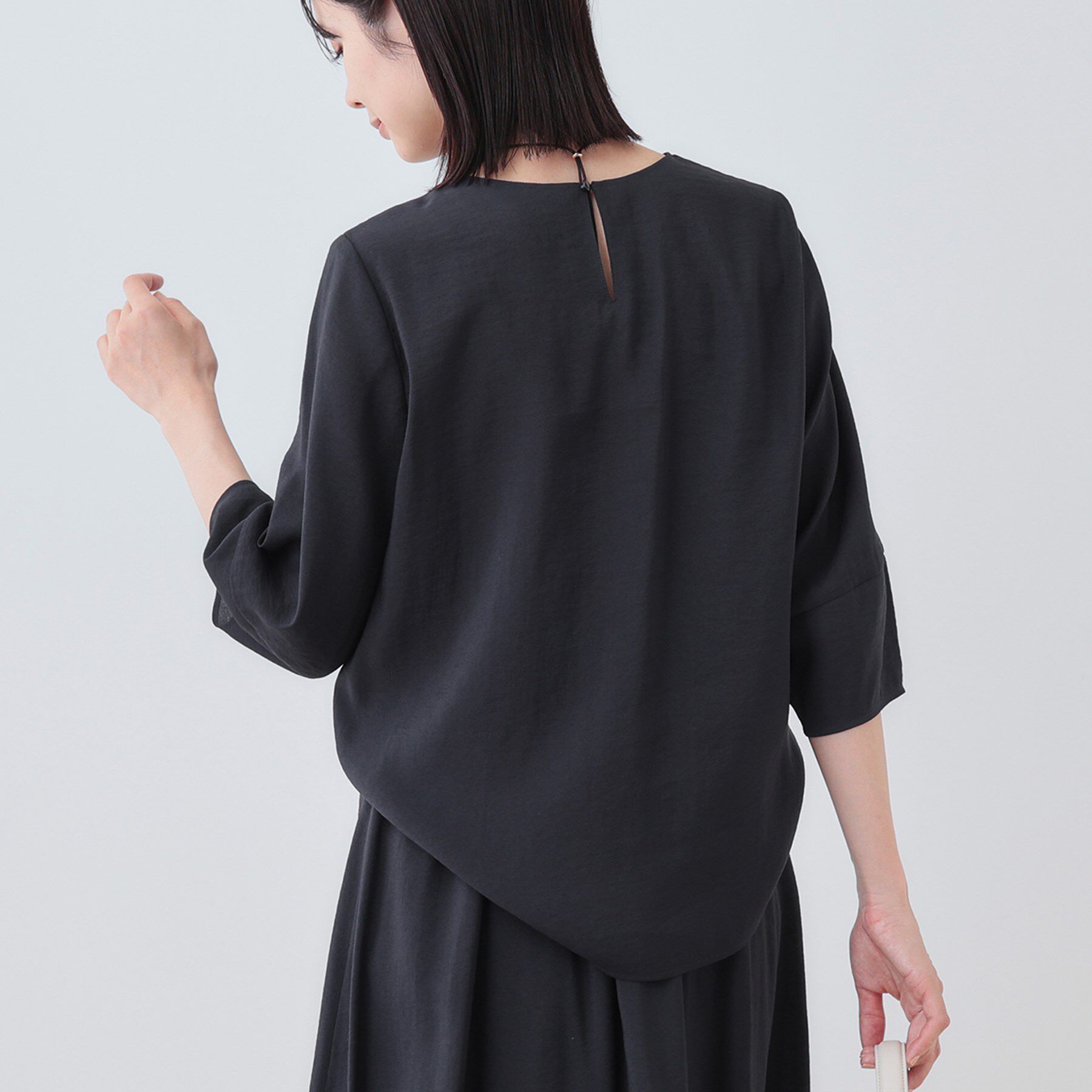 INDIVI「【洗える／SETUP可能】袖コンシャスシアーブラウス」|シャツ・ブラウス|