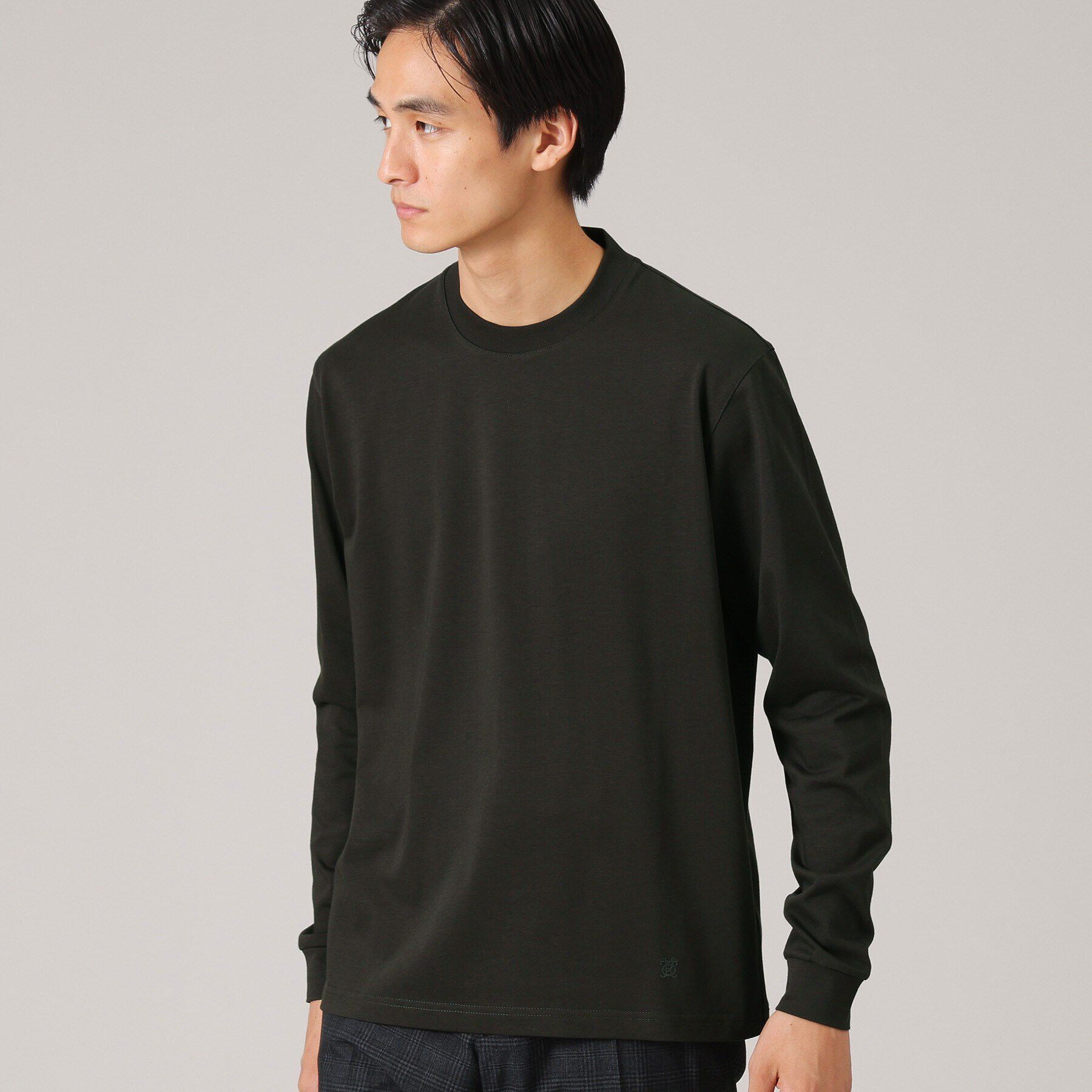 TAKEO KIKUCHI「【抗菌防臭/ジャケット対応】テーラード 長袖Tシャツ」|Tシャツ・カットソー|チャコールグレー(0