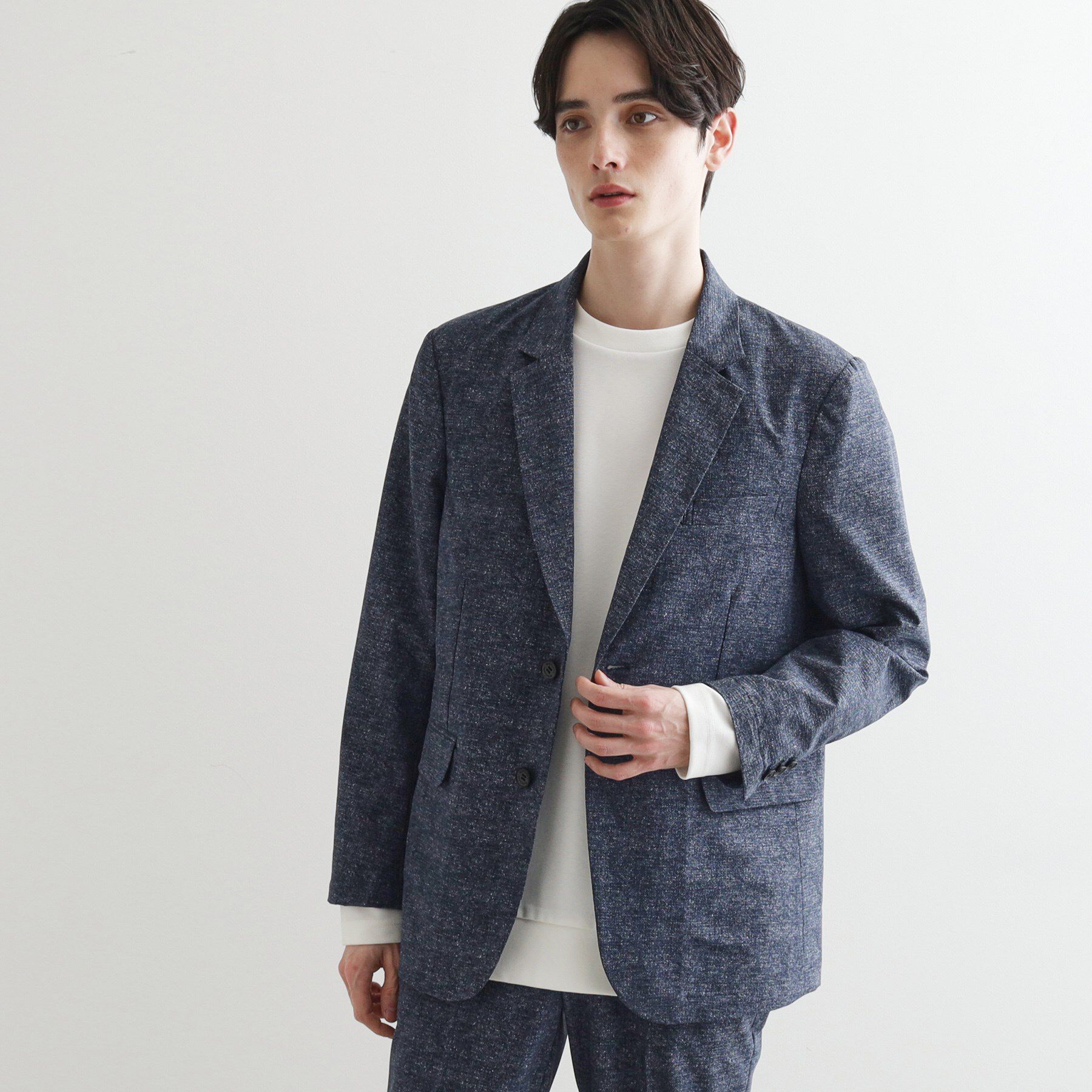 tk.TAKEO KIKUCHI「【洗える／通気性】COOL DOTS(R)テーラードジャケット（セットアップ対応）」|テーラードジャケット|