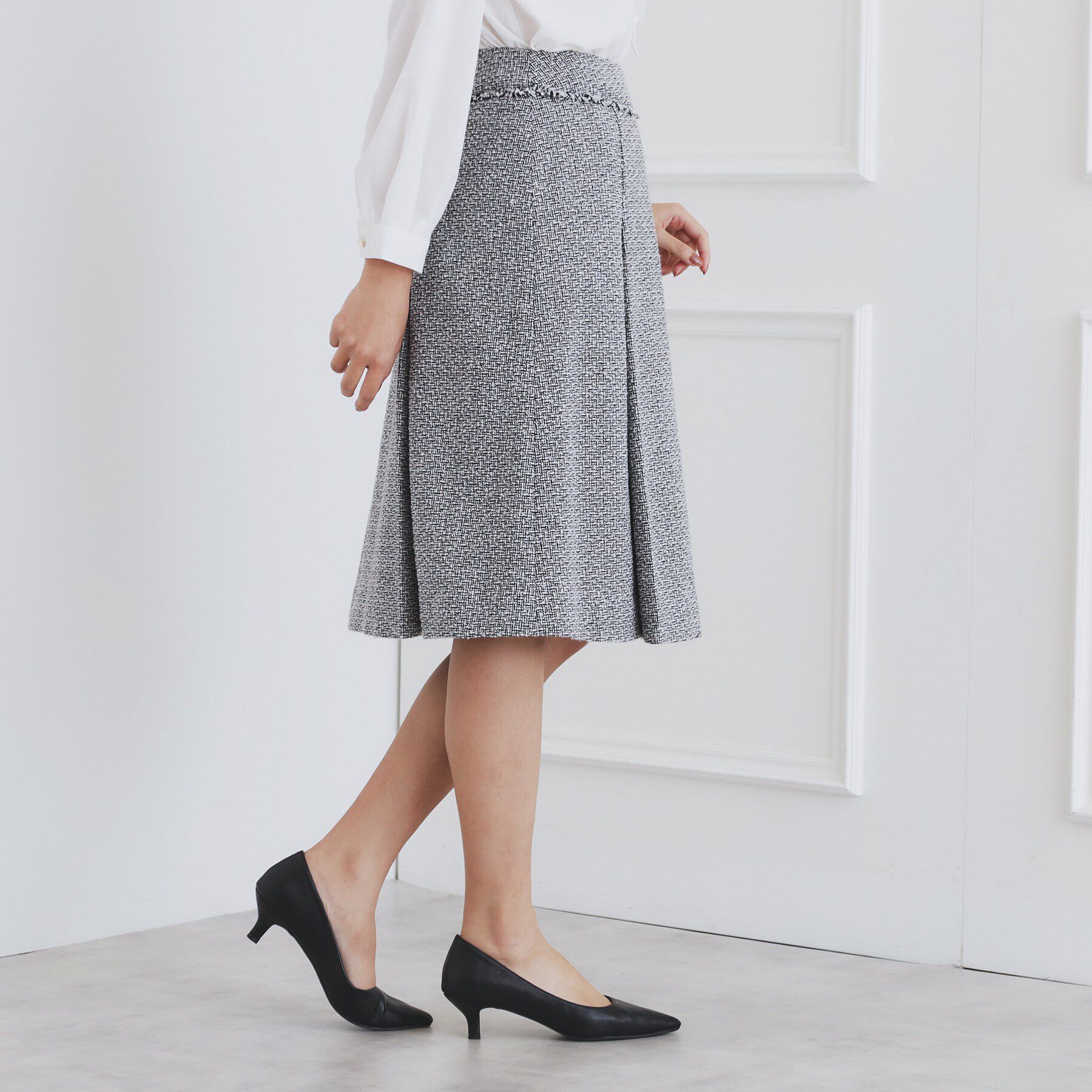 index「＜通勤・セレモニー/セットアップ対応＞Aラインツイードスカート【洗える】」|スカート|