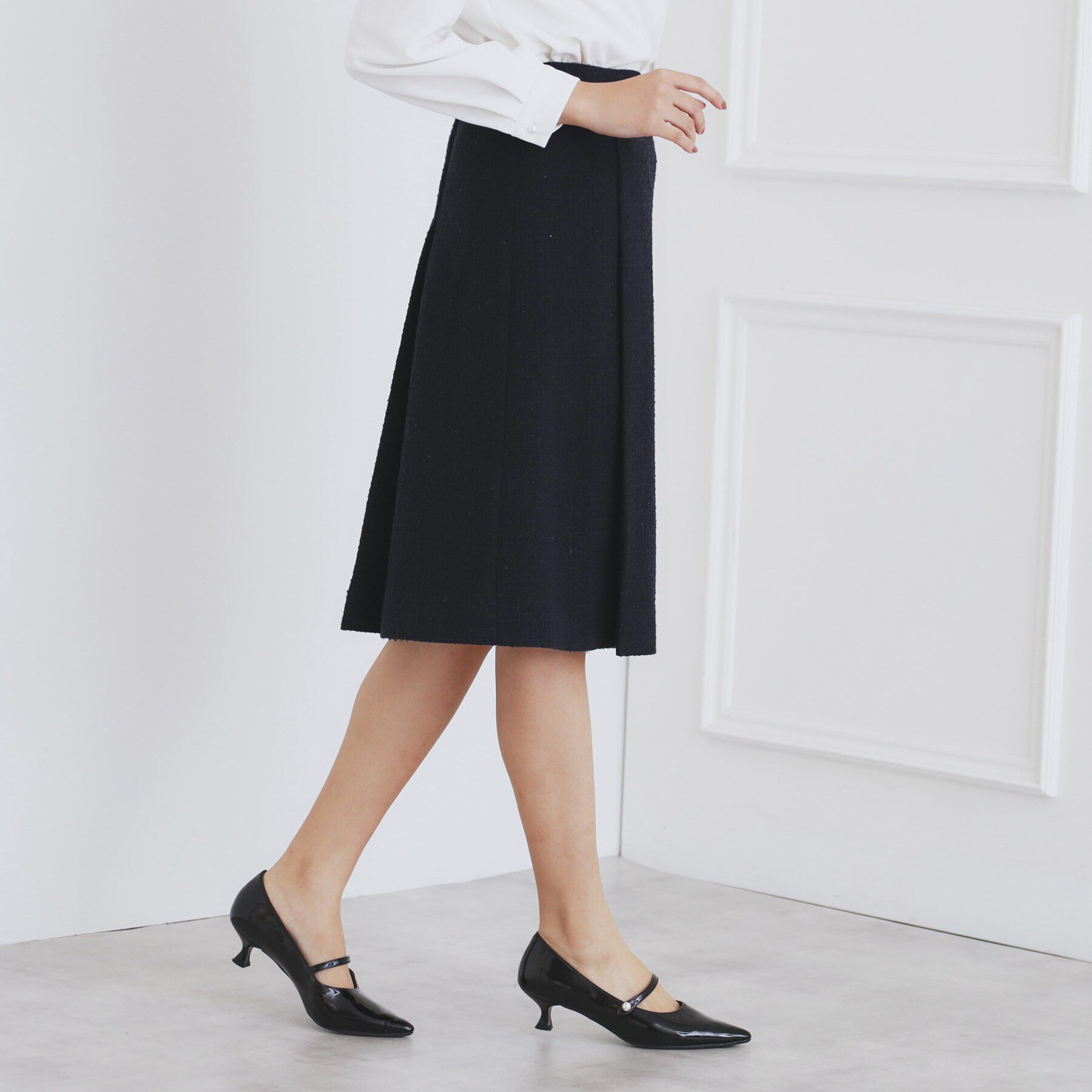 index「＜通勤・セレモニー/セットアップ対応＞Aラインツイードスカート【洗える】」|スカート|