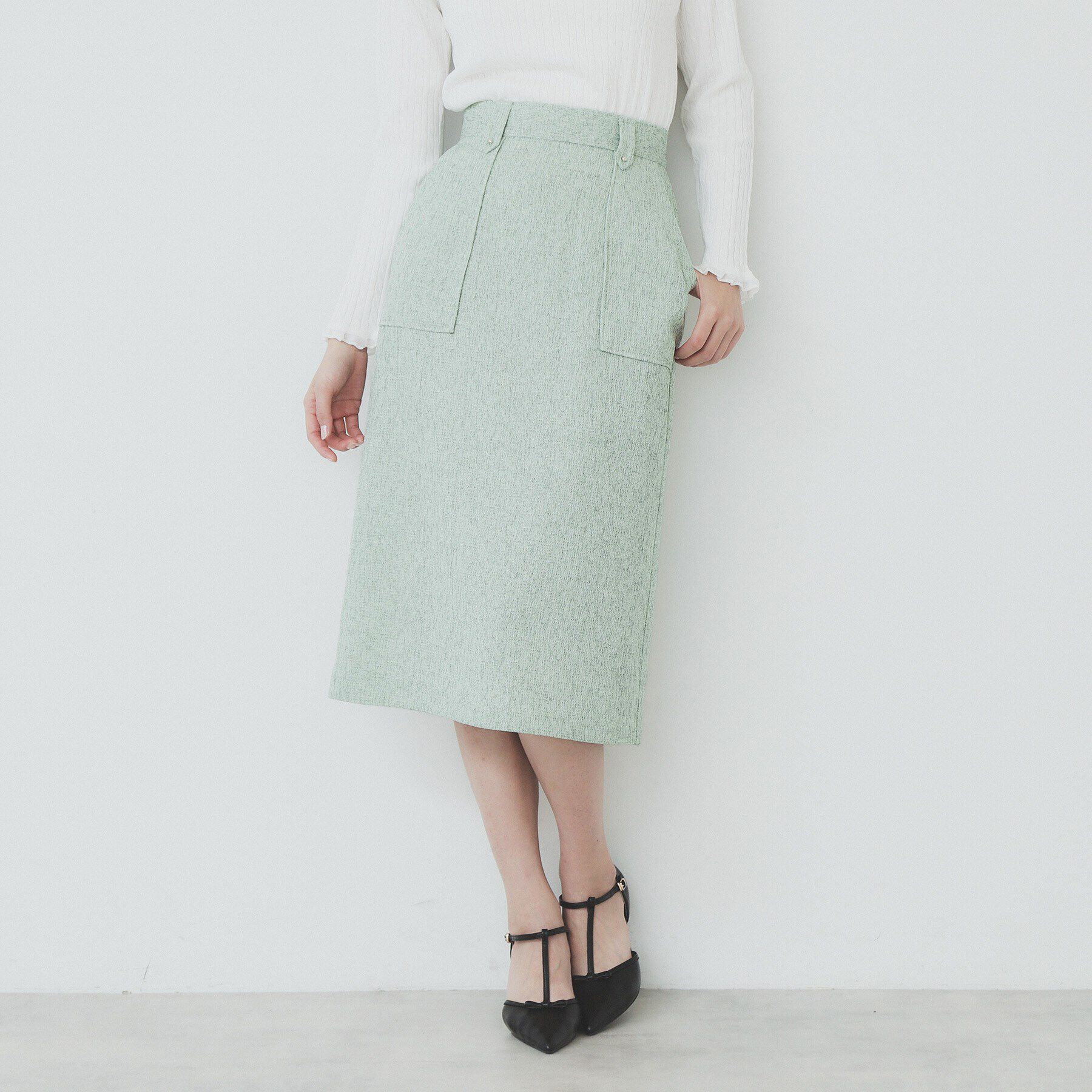 index「サマーツイードタイトスカート【洗濯機洗い可/イージーアイロン】」|スカート|