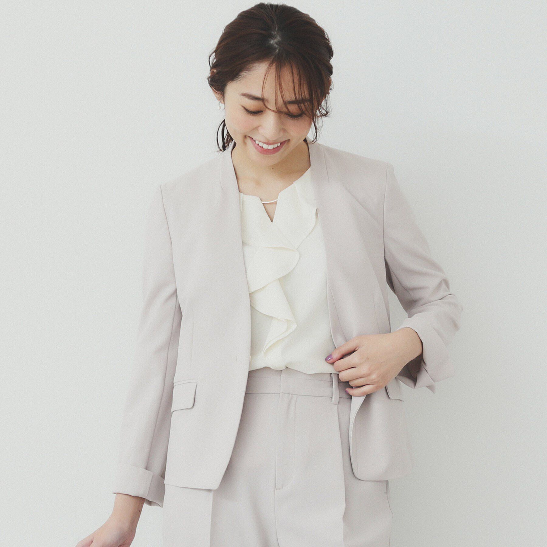 index「フリルバーデザインブラウス【洗濯機洗い可/イージーアイロン/防シワ】」|シャツ・ブラウス|