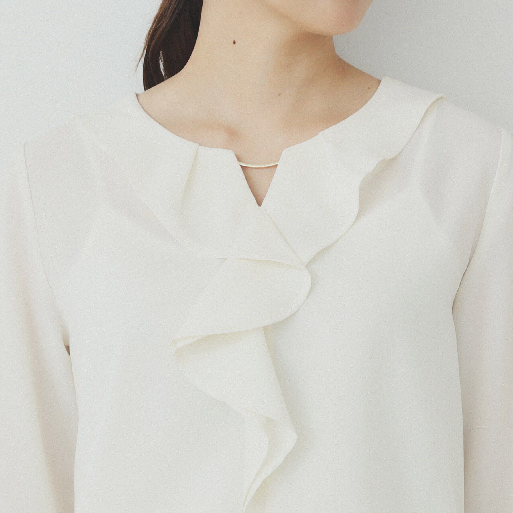 index「フリルバーデザインブラウス【洗濯機洗い可/イージーアイロン/防シワ】」|シャツ・ブラウス|