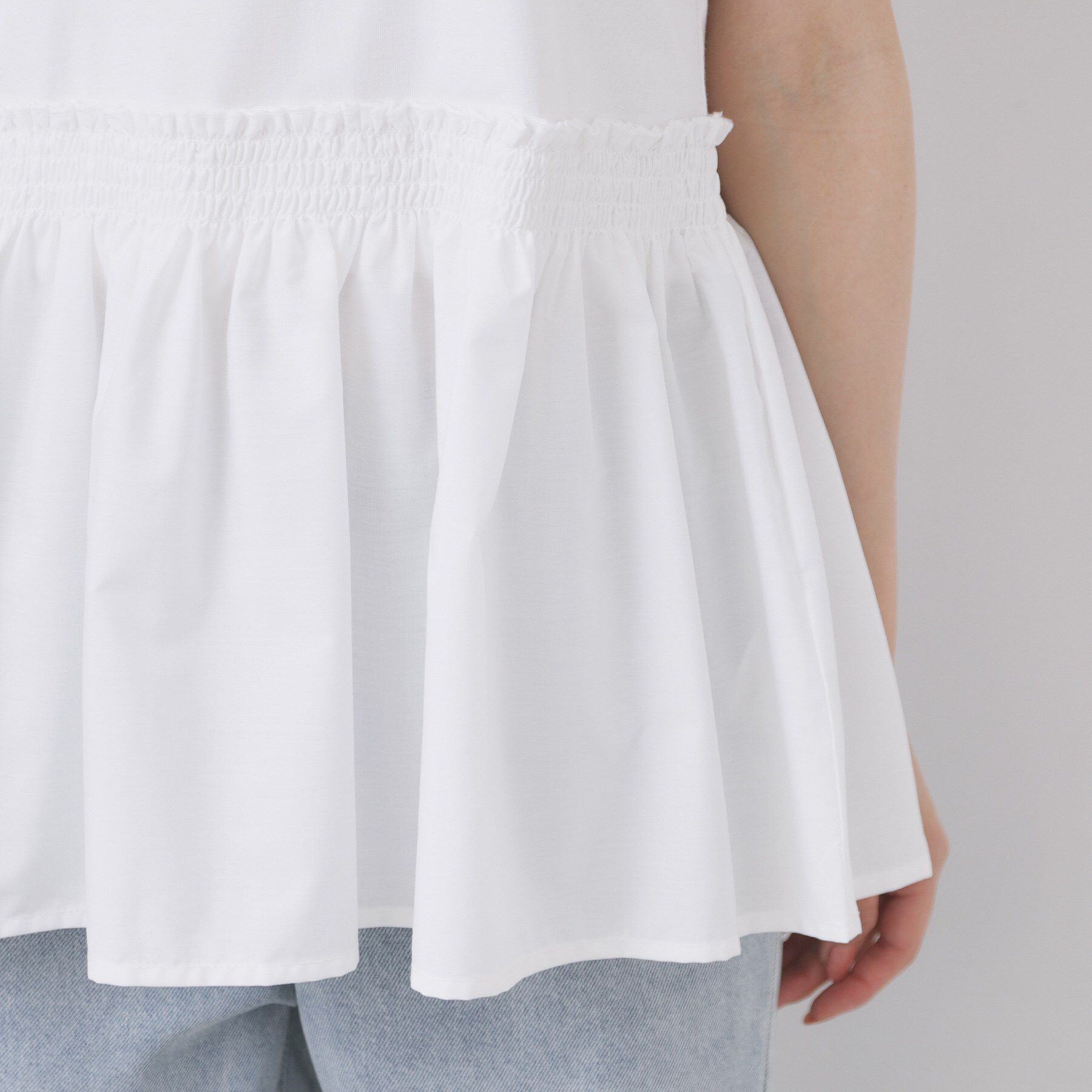 index「ノースリペプラムドッキングトップス【洗濯機洗い可/接触冷感】」|Tシャツ・カットソー|