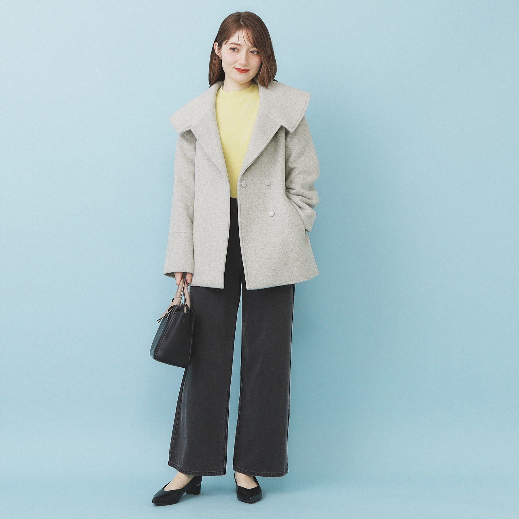 index「ベルト付ビッグカラーミドルコート」|チェスターコート|