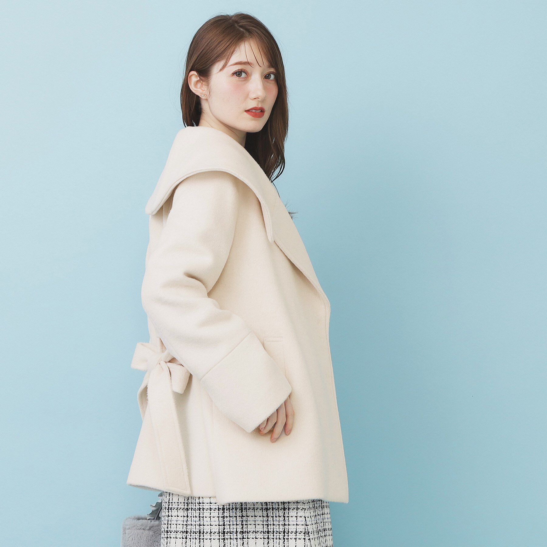 index「ベルト付ビッグカラーミドルコート」|チェスターコート|