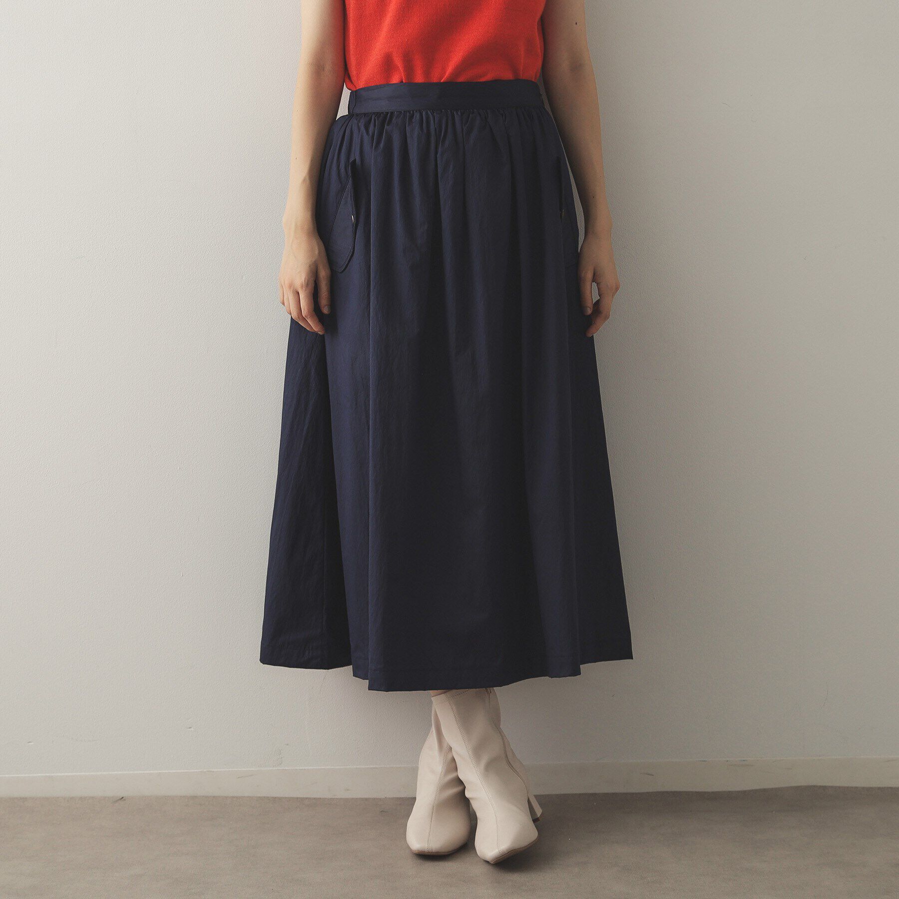 OPAQUE.CLIP「ミリタリーデザインフレアスカート【洗濯機洗い可】」|スカート|