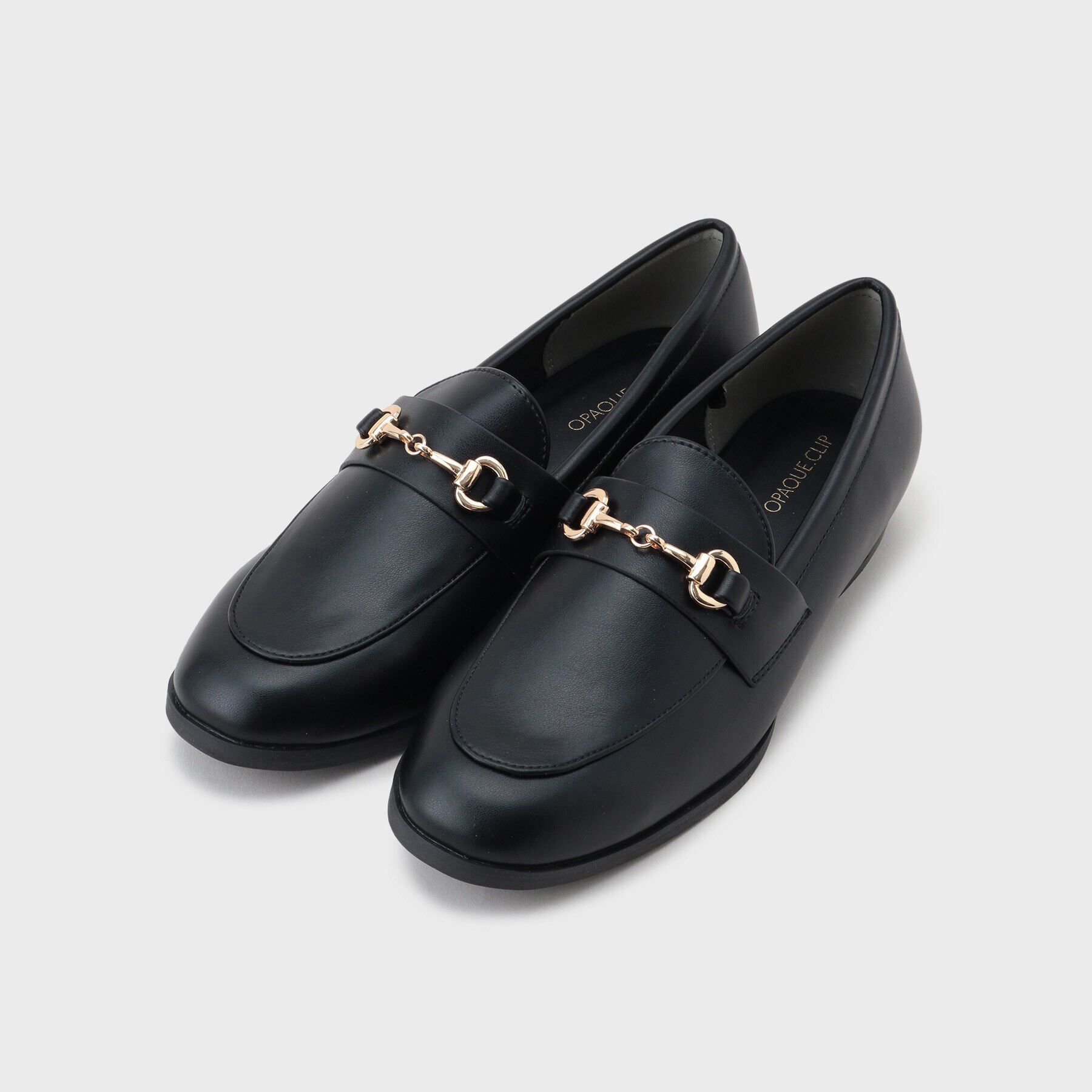 OPAQUE.CLIP「【抗菌防臭加工】ビット付きローファー」|パンプス|ブラック(019)
