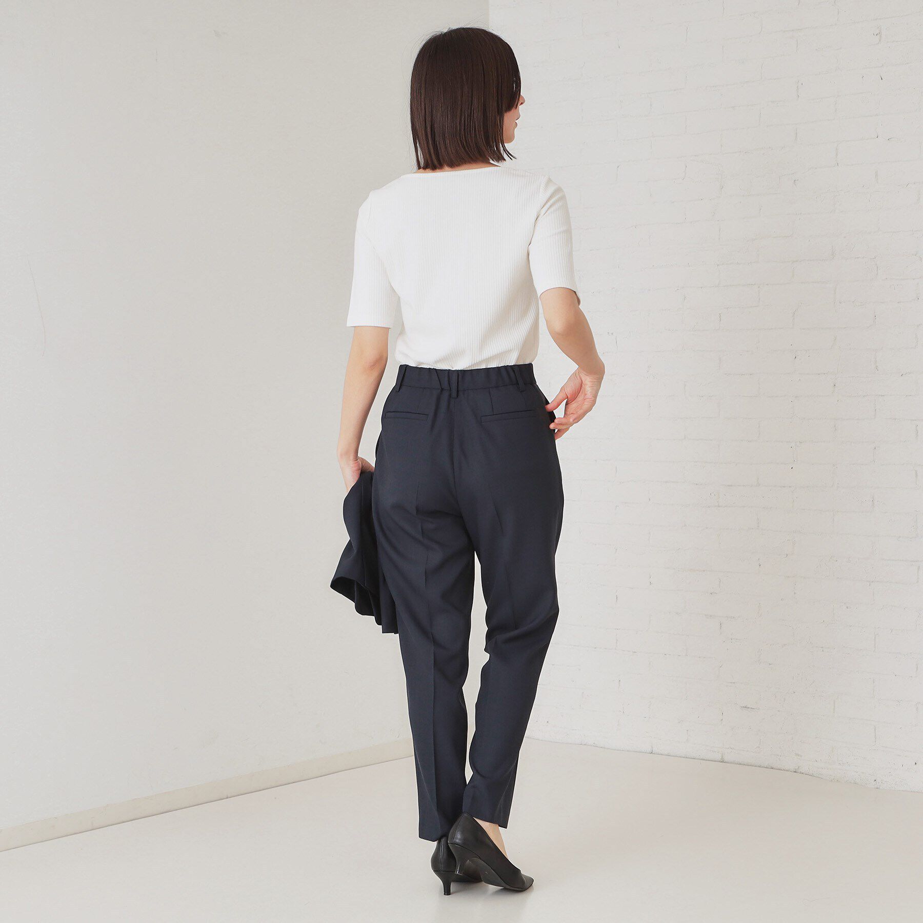OPAQUE.CLIP「ストレッチリネンライクテーパードパンツ/セットアップ対応可【洗濯機洗い可/防シワ】」|その他|