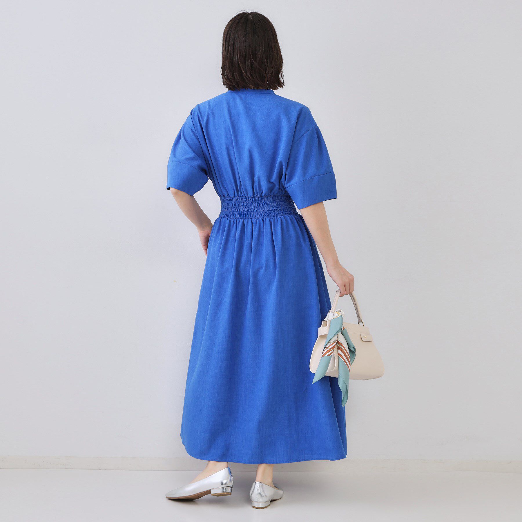 OPAQUE.CLIP「リネンライクスキッパーフィット＆フレアワンピース【洗濯機洗い可】」|ワンピース|