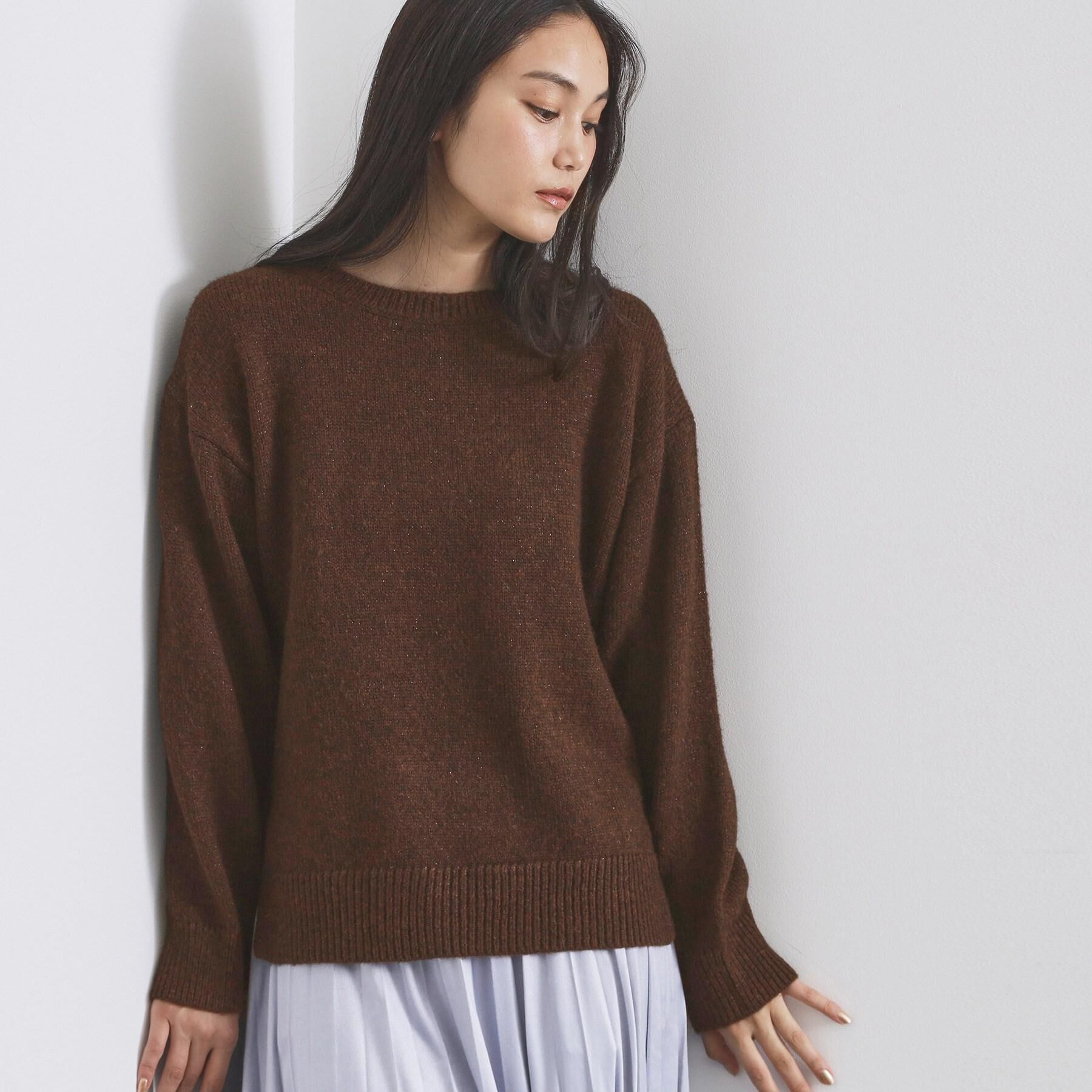 OPAQUE.CLIP「リラクシークルーネックニット【洗濯機OK】」|ニット・セーター|