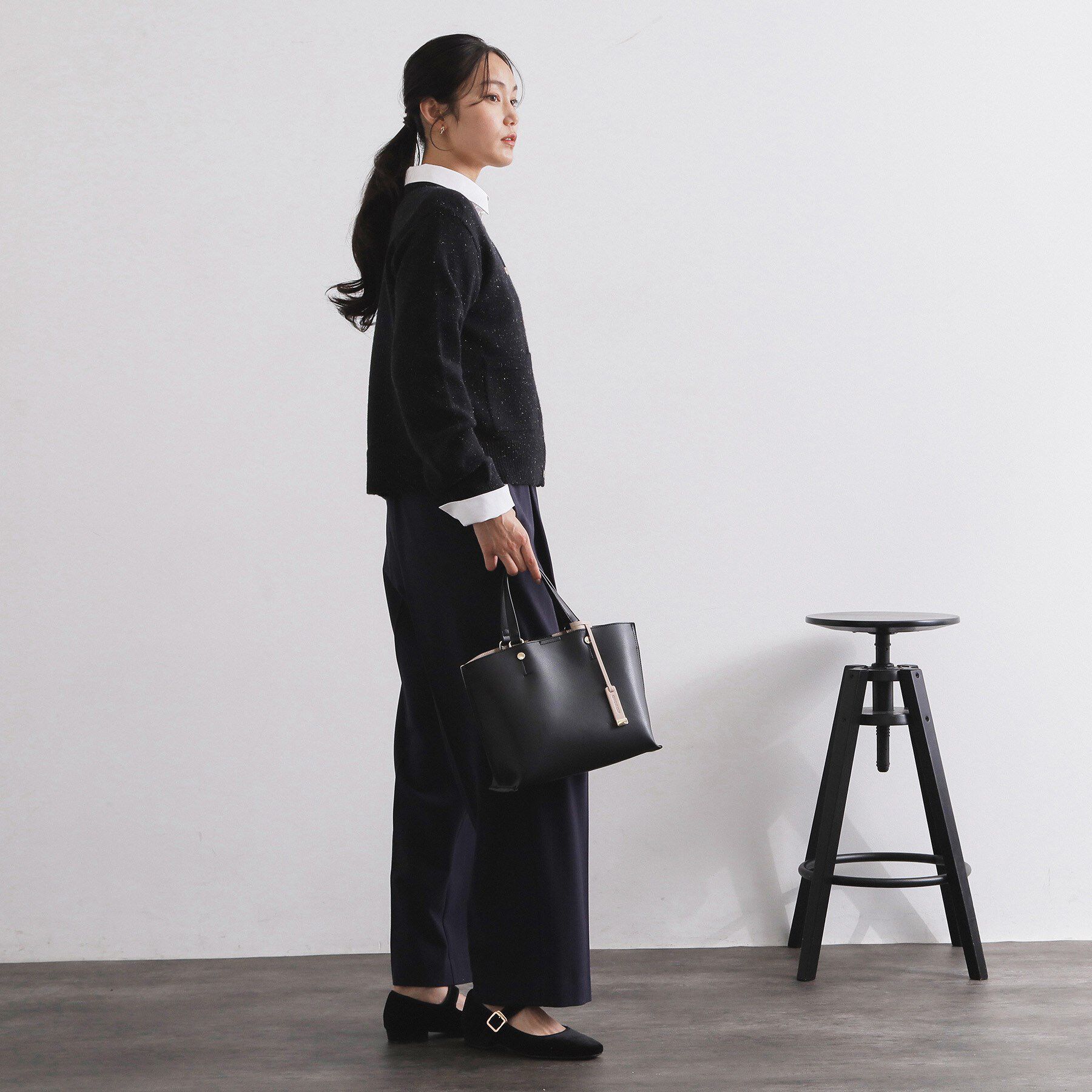 OPAQUE.CLIP「金ボタンラメニットカーディガン【洗濯機OK】」|カーディガン|